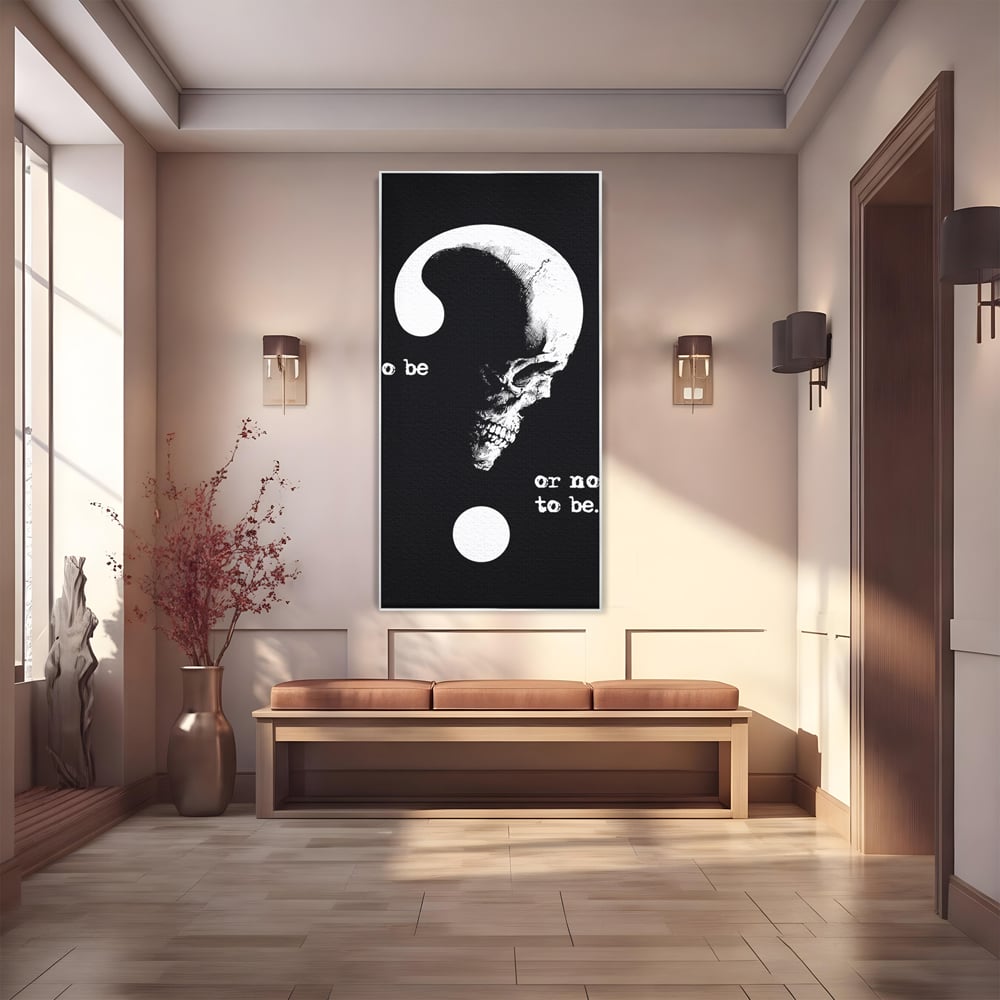 Tablou Canvas Premium, LuxCanva® Q1048, Dilema Existentei, Filosofie, Indoiala, Mister, Destin, Dramatic, Meditatie, Dark, Birou, Dormitor