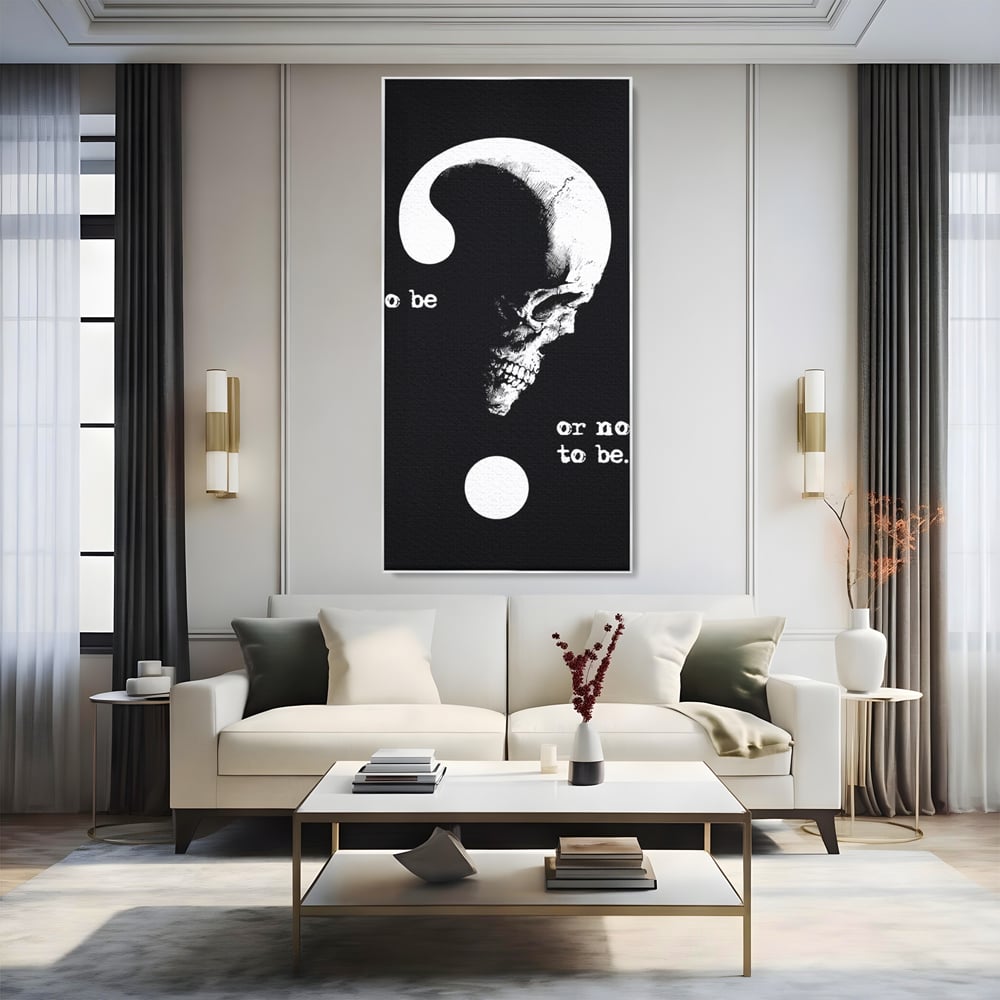 Tablou Canvas Premium, LuxCanva® Q1048, Dilema Existentei, Filosofie, Indoiala, Mister, Destin, Dramatic, Meditatie, Dark, Birou, Dormitor