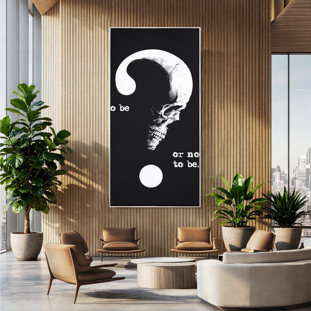 Tablou Canvas Premium, LuxCanva® Q1048, Dilema Existentei, Filosofie, Indoiala, Mister, Destin, Dramatic, Meditatie, Dark, Birou, Dormitor