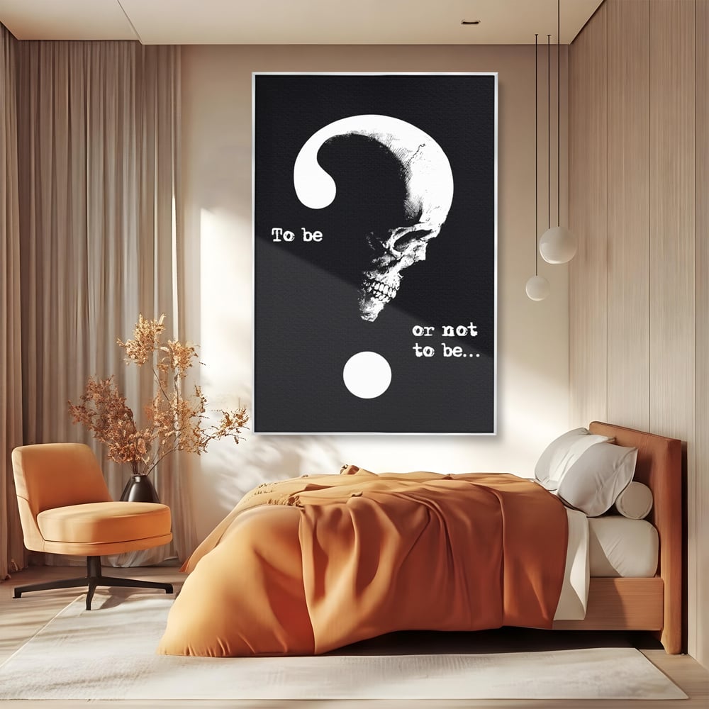 Tablou Canvas Premium, LuxCanva® Q1048, Dilema Existentei, Filosofie, Indoiala, Mister, Destin, Dramatic, Meditatie, Dark, Birou, Dormitor
