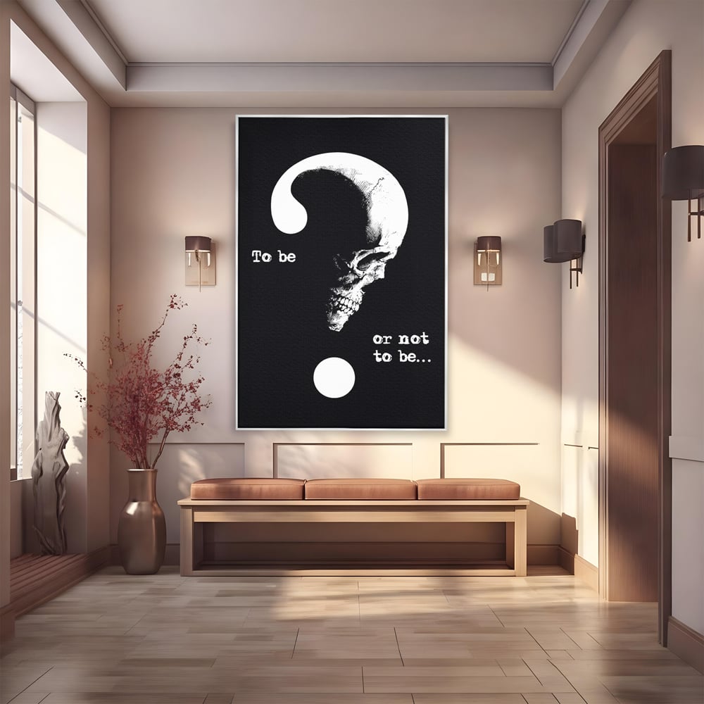 Tablou Canvas Premium, LuxCanva® Q1048, Dilema Existentei, Filosofie, Indoiala, Mister, Destin, Dramatic, Meditatie, Dark, Birou, Dormitor