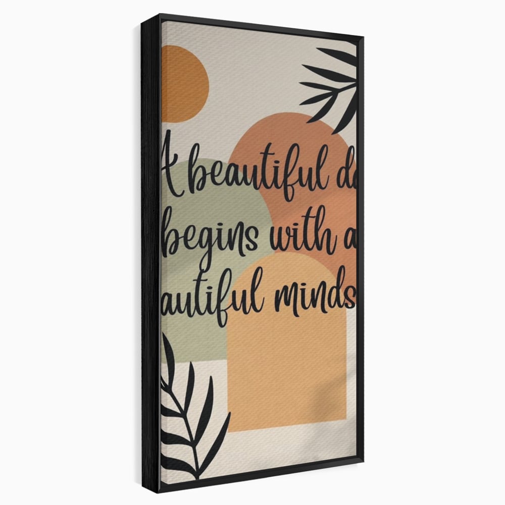 Tablou Canvas Premium, LuxCanva® Q1049, Armonia Mintii, Optimism, Echilibru, Zen, Energie, Mesaj, Motivational, Natural, Senin, Birou, Dormitor