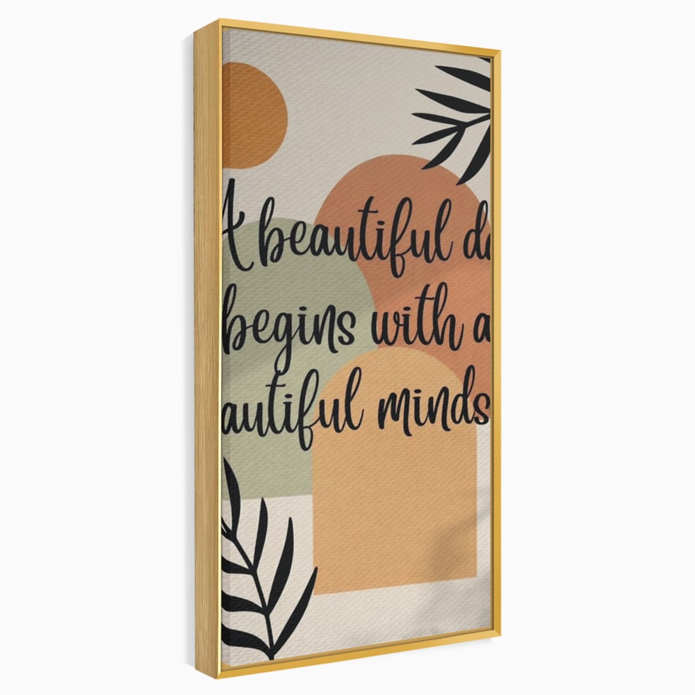 Tablou Canvas Premium, LuxCanva® Q1049, Armonia Mintii, Optimism, Echilibru, Zen, Energie, Mesaj, Motivational, Natural, Senin, Birou, Dormitor