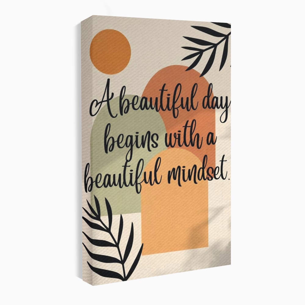 Tablou Canvas Premium, LuxCanva® Q1049, Armonia Mintii, Optimism, Echilibru, Zen, Energie, Mesaj, Motivational, Natural, Senin, Birou, Dormitor