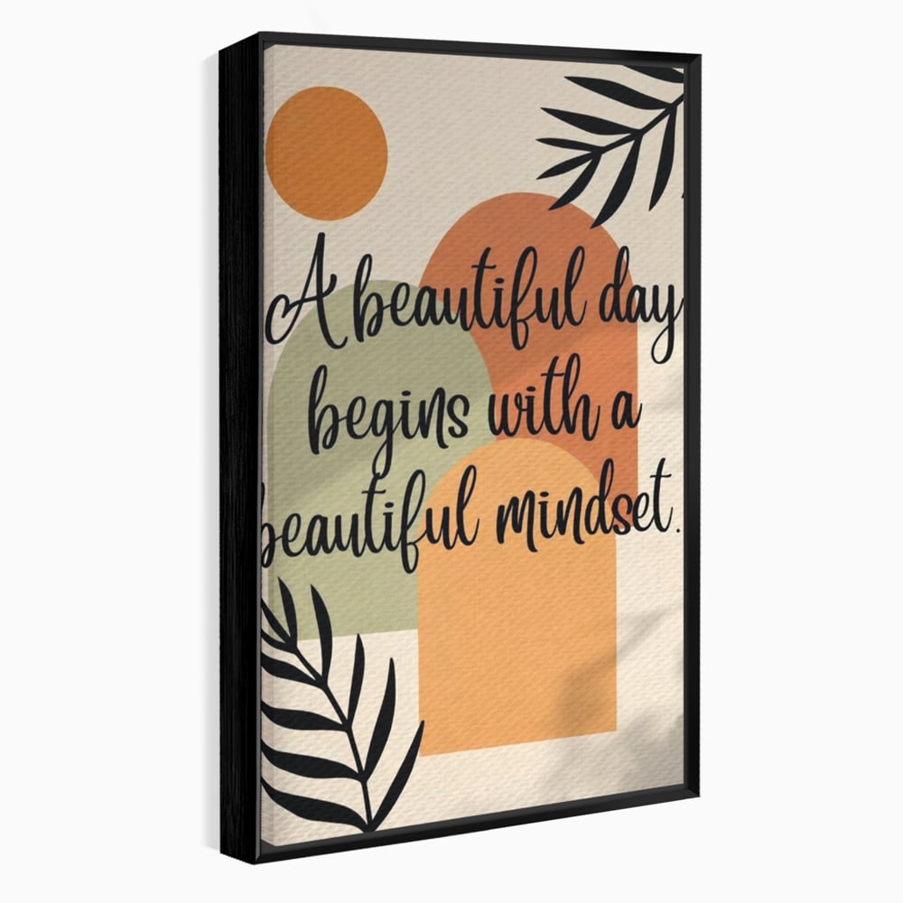 Tablou Canvas Premium, LuxCanva® Q1049, Armonia Mintii, Optimism, Echilibru, Zen, Energie, Mesaj, Motivational, Natural, Senin, Birou, Dormitor