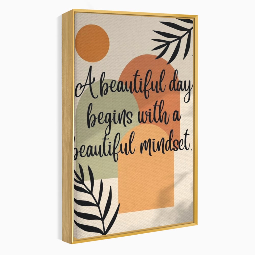 Tablou Canvas Premium, LuxCanva® Q1049, Armonia Mintii, Optimism, Echilibru, Zen, Energie, Mesaj, Motivational, Natural, Senin, Birou, Dormitor