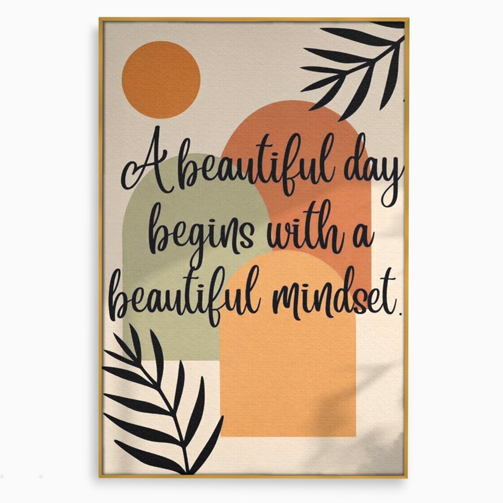 Tablou Canvas Premium, LuxCanva® Q1049, Armonia Mintii, Optimism, Echilibru, Zen, Energie, Mesaj, Motivational, Natural, Senin, Birou, Dormitor