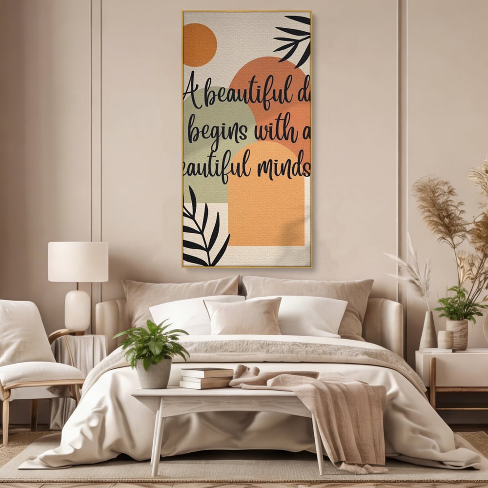 Tablou Canvas Premium, LuxCanva® Q1049, Armonia Mintii, Optimism, Echilibru, Zen, Energie, Mesaj, Motivational, Natural, Senin, Birou, Dormitor