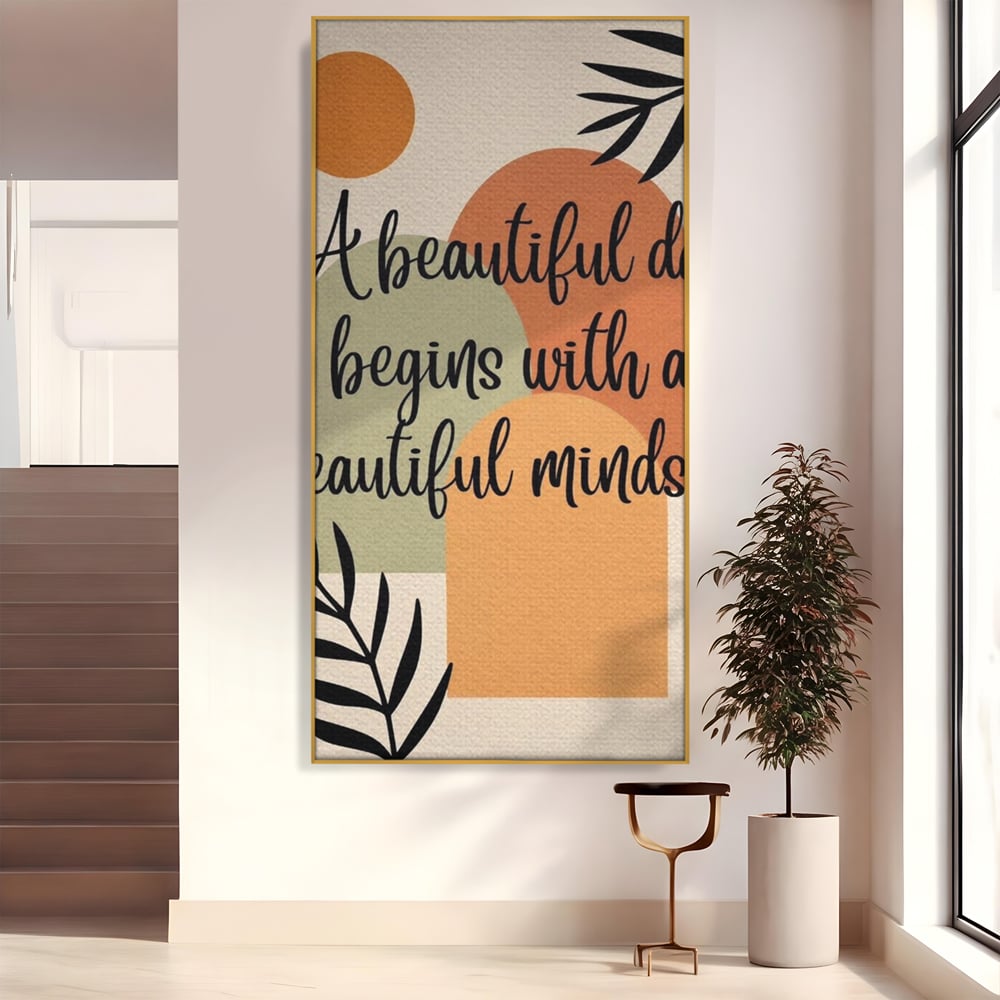 Tablou Canvas Premium, LuxCanva® Q1049, Armonia Mintii, Optimism, Echilibru, Zen, Energie, Mesaj, Motivational, Natural, Senin, Birou, Dormitor