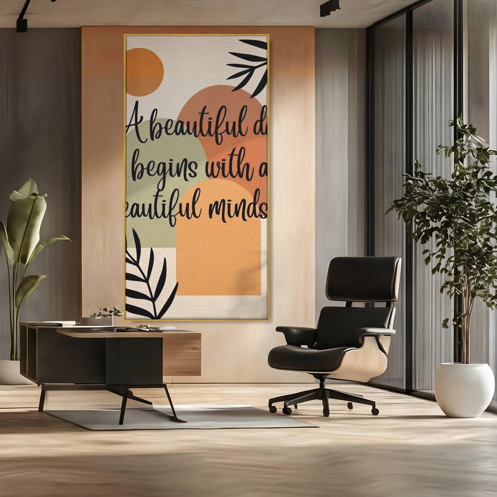 Tablou Canvas Premium, LuxCanva® Q1049, Armonia Mintii, Optimism, Echilibru, Zen, Energie, Mesaj, Motivational, Natural, Senin, Birou, Dormitor