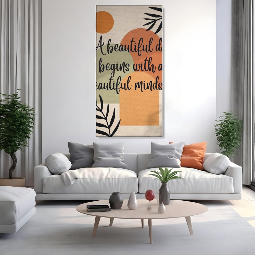 Tablou Canvas Premium, LuxCanva® Q1049, Armonia Mintii, Optimism, Echilibru, Zen, Energie, Mesaj, Motivational, Natural, Senin, Birou, Dormitor