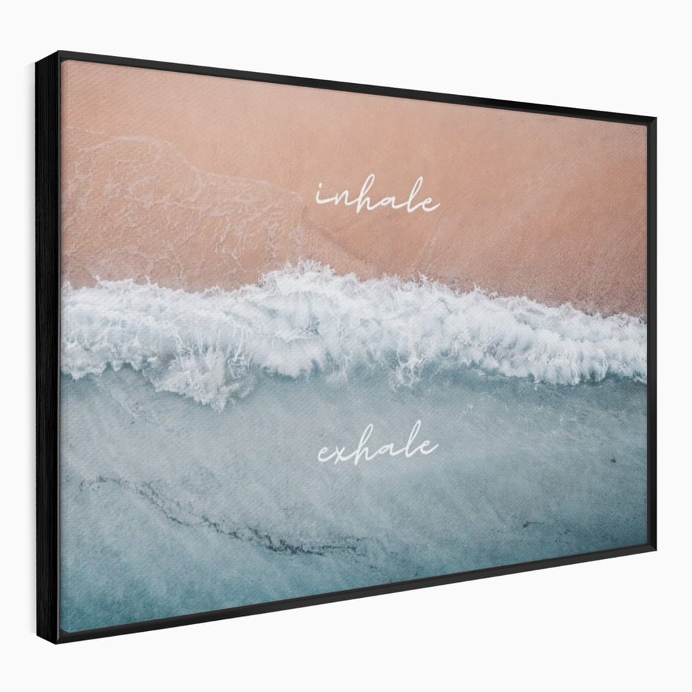 Tablou Canvas Premium, LuxCanva® Q1050, Orizont Interior, Plaja, Apa, Nisip, Relaxare, Armonie, Valuri, Pace, Meditatie, Birou, Dormitor