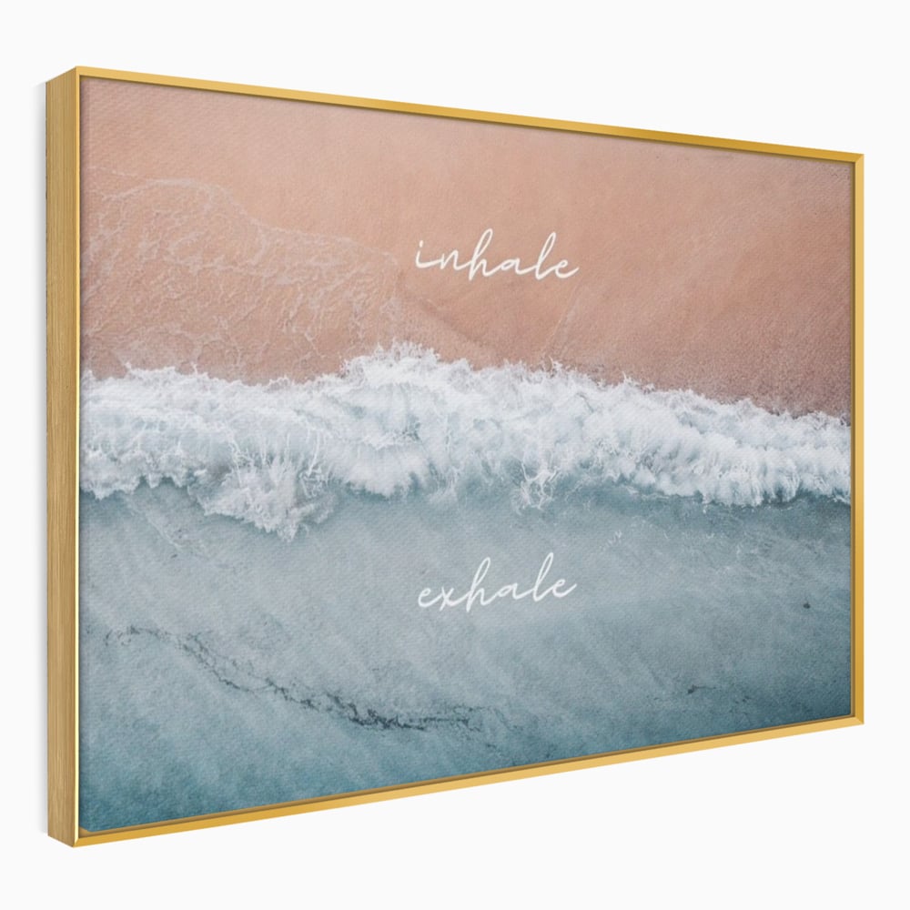 Tablou Canvas Premium, LuxCanva® Q1050, Orizont Interior, Plaja, Apa, Nisip, Relaxare, Armonie, Valuri, Pace, Meditatie, Birou, Dormitor