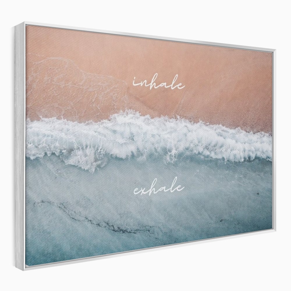 Tablou Canvas Premium, LuxCanva® Q1050, Orizont Interior, Plaja, Apa, Nisip, Relaxare, Armonie, Valuri, Pace, Meditatie, Birou, Dormitor