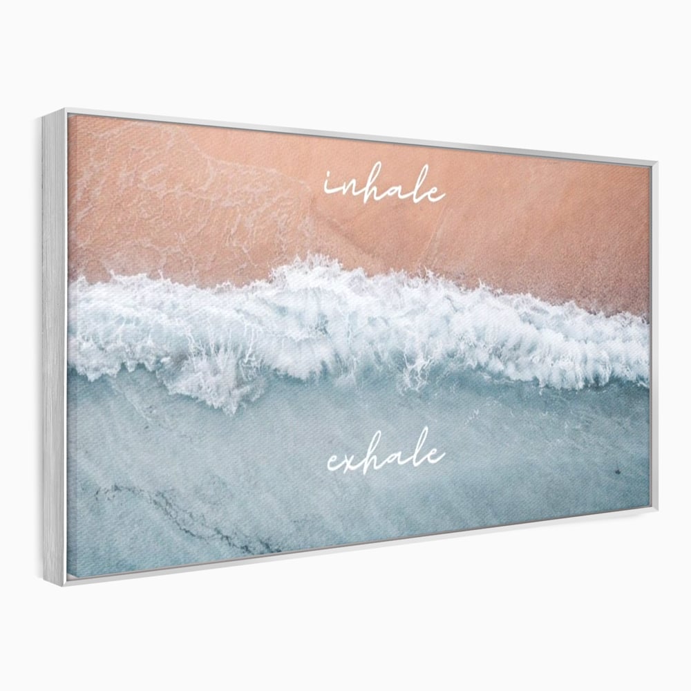 Tablou Canvas Premium, LuxCanva® Q1050, Orizont Interior, Plaja, Apa, Nisip, Relaxare, Armonie, Valuri, Pace, Meditatie, Birou, Dormitor
