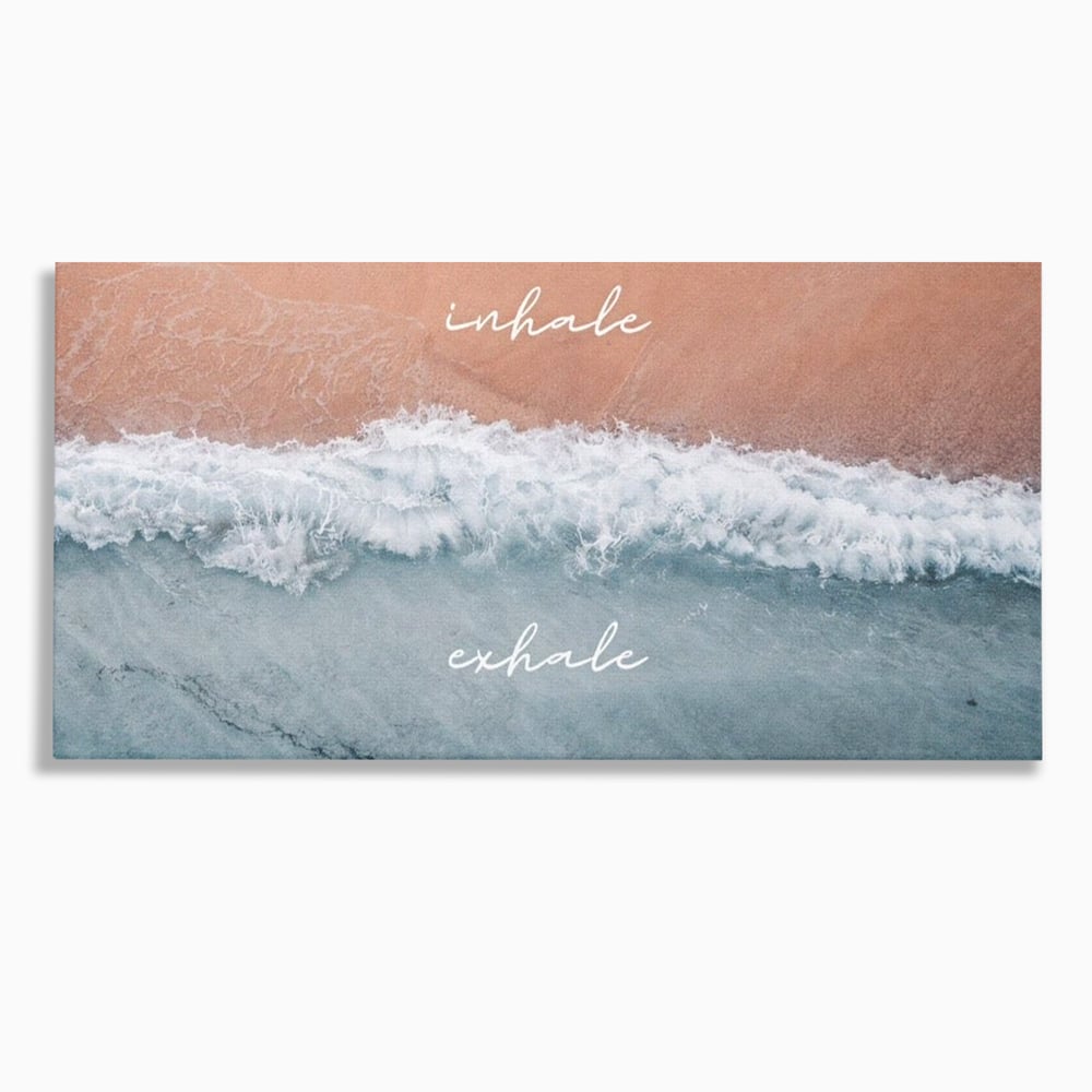 Tablou Canvas Premium, LuxCanva® Q1050, Orizont Interior, Plaja, Apa, Nisip, Relaxare, Armonie, Valuri, Pace, Meditatie, Birou, Dormitor