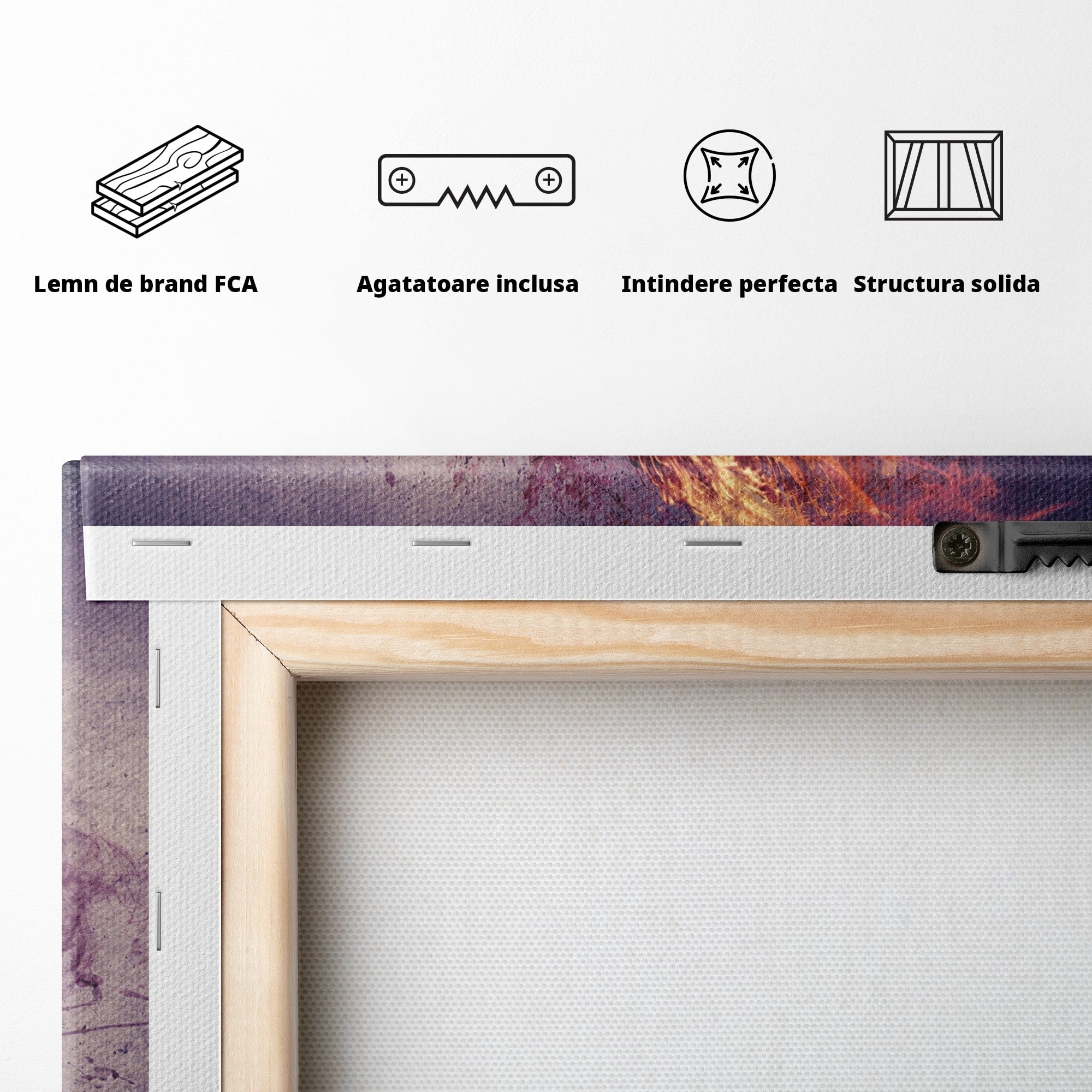 Tablou Canvas Premium LuxCanva® R1000, Chitara Rock, Muzica, Chitara, Rock, Pasiune, Living, Culori Vibrante