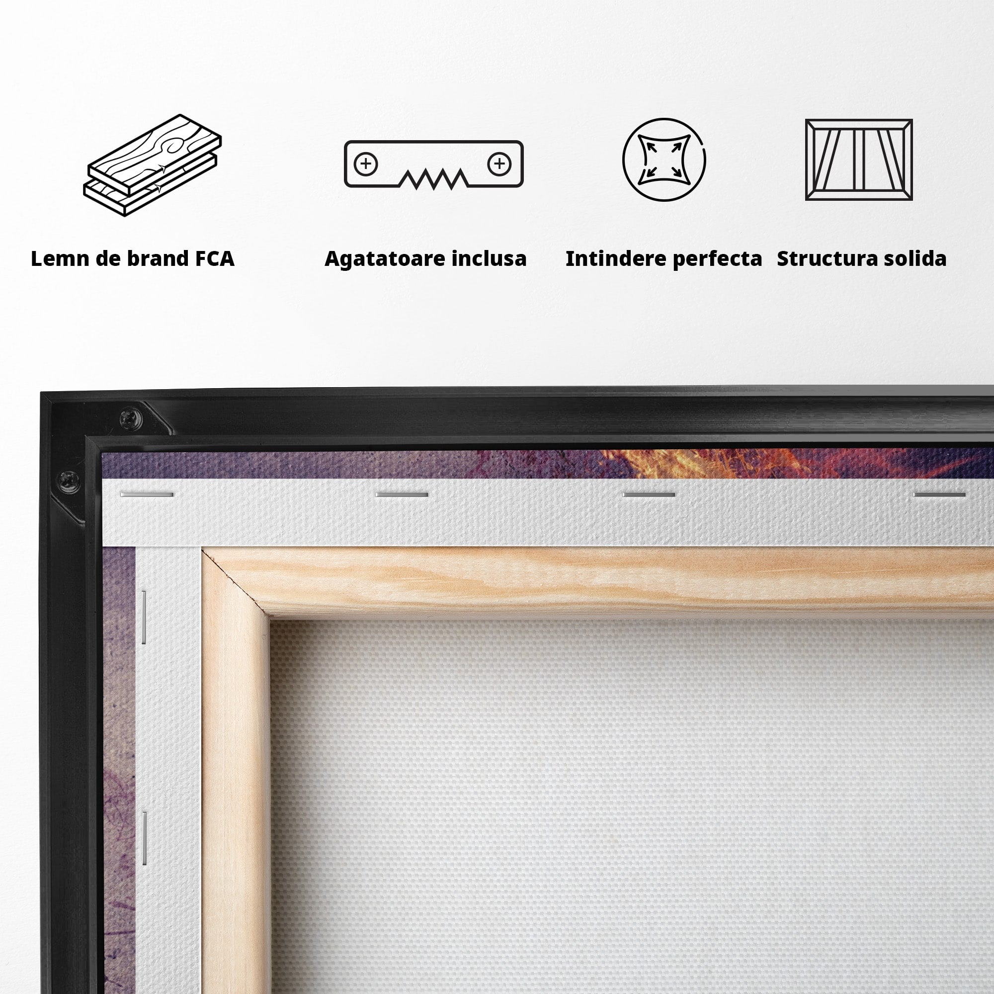 Tablou Canvas Premium LuxCanva® R1000, Chitara Rock, Muzica, Chitara, Rock, Pasiune, Living, Culori Vibrante