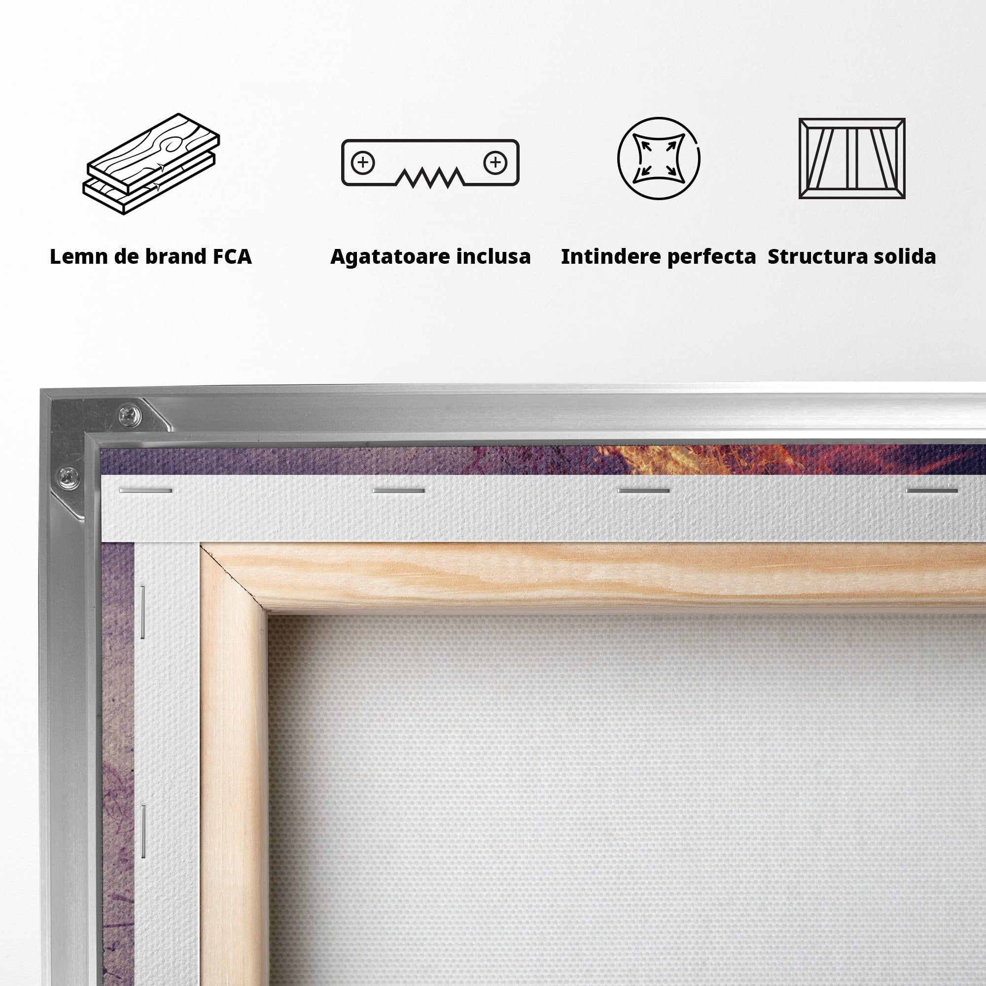 Tablou Canvas Premium LuxCanva® R1000, Chitara Rock, Muzica, Chitara, Rock, Pasiune, Living, Culori Vibrante