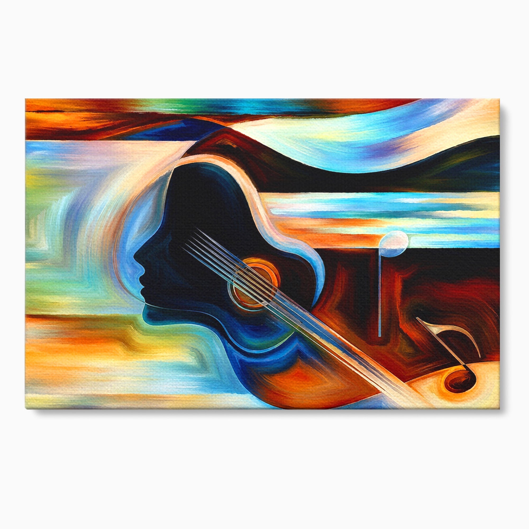 Tablou Canvas Premium LuxCanva® R1001, Armonia Muzicii Abstracte, Muzica, Abstract, Arta, Modern, Living, Dormitor, Culori Vibrante