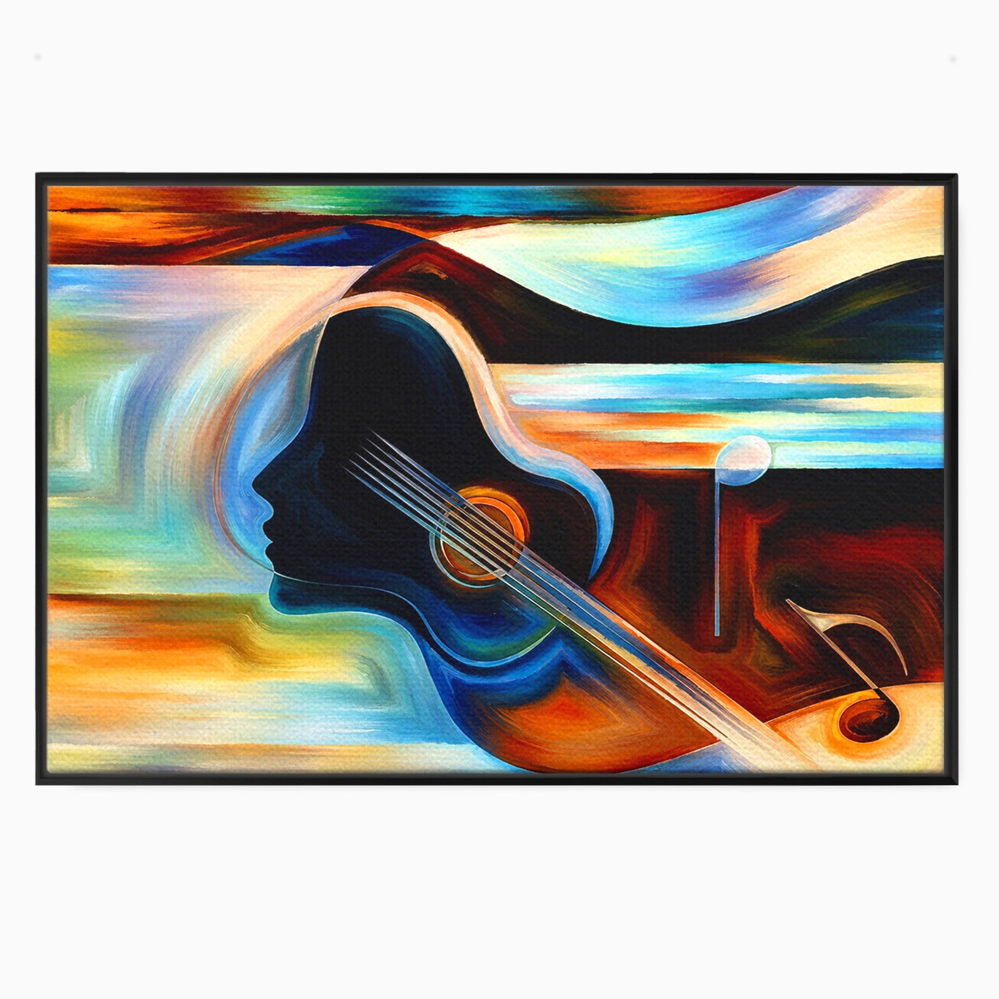 Tablou Canvas Premium LuxCanva® R1001, Armonia Muzicii Abstracte, Muzica, Abstract, Arta, Modern, Living, Dormitor, Culori Vibrante