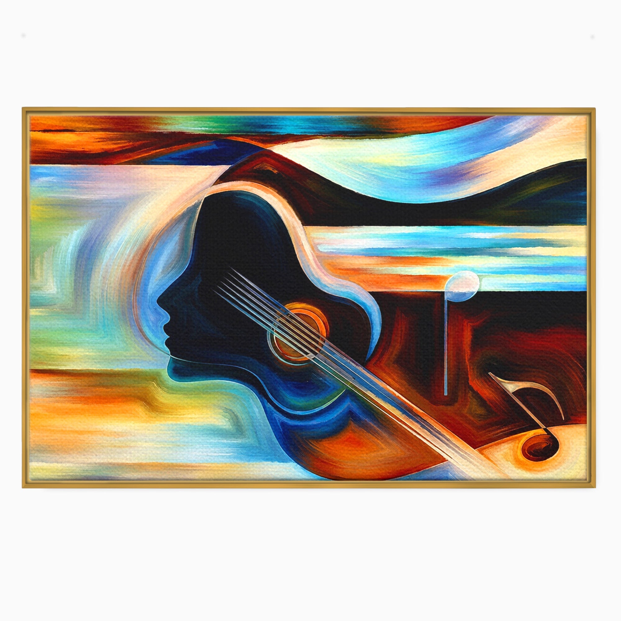Tablou Canvas Premium LuxCanva® R1001, Armonia Muzicii Abstracte, Muzica, Abstract, Arta, Modern, Living, Dormitor, Culori Vibrante