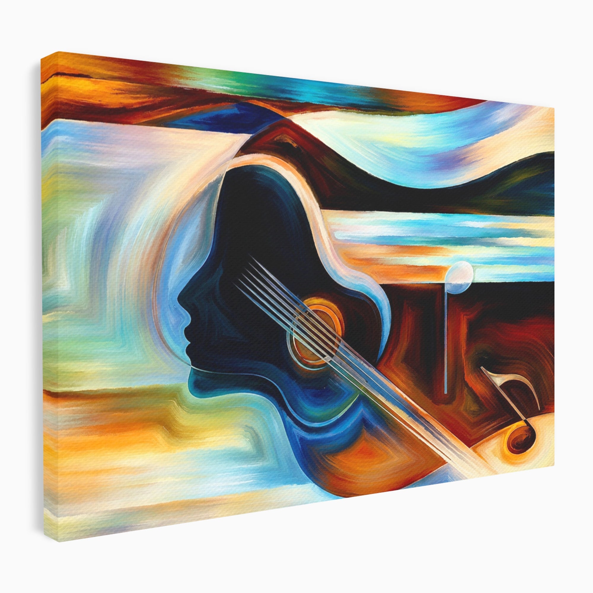 Tablou Canvas Premium LuxCanva® R1001, Armonia Muzicii Abstracte, Muzica, Abstract, Arta, Modern, Living, Dormitor, Culori Vibrante