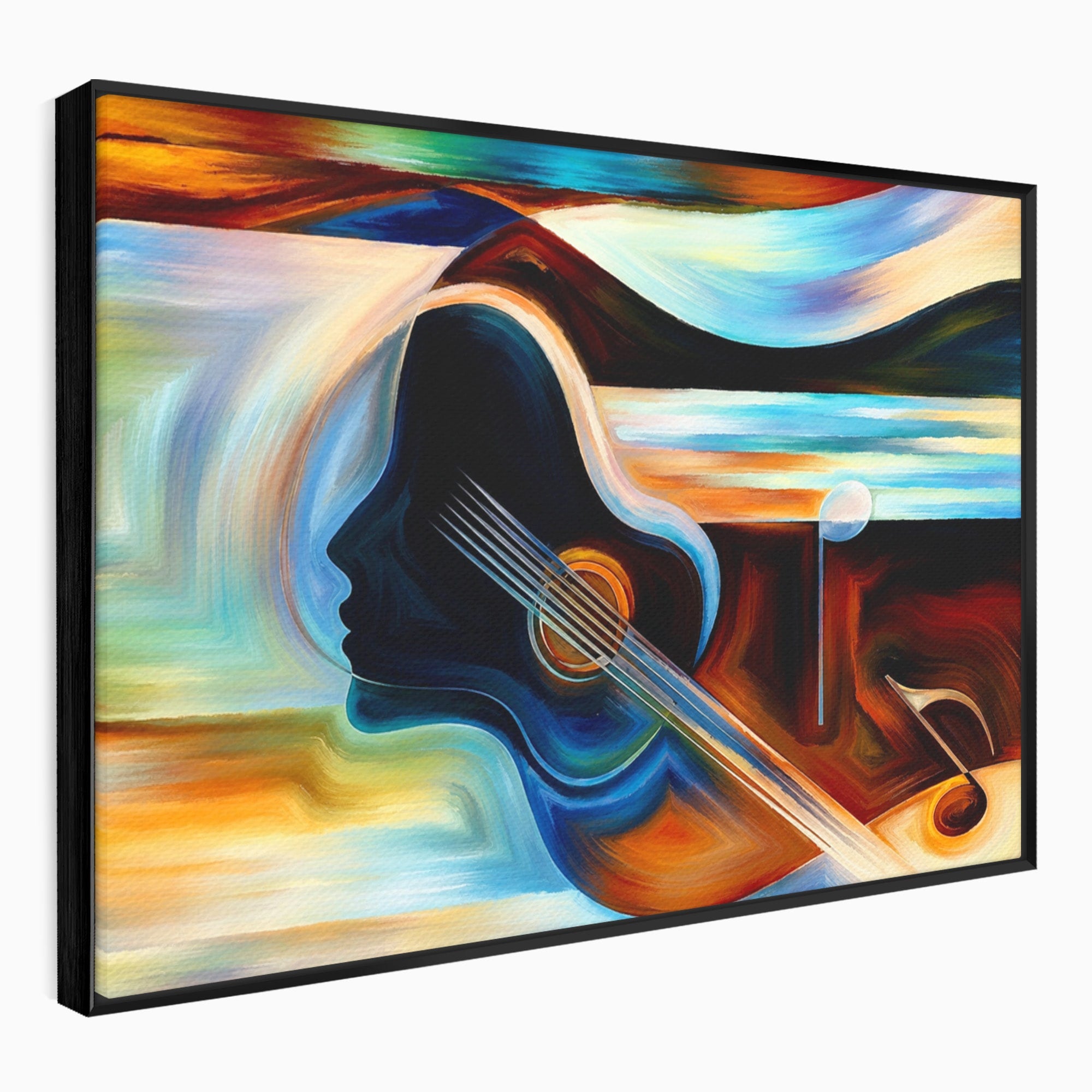 Tablou Canvas Premium LuxCanva® R1001, Armonia Muzicii Abstracte, Muzica, Abstract, Arta, Modern, Living, Dormitor, Culori Vibrante