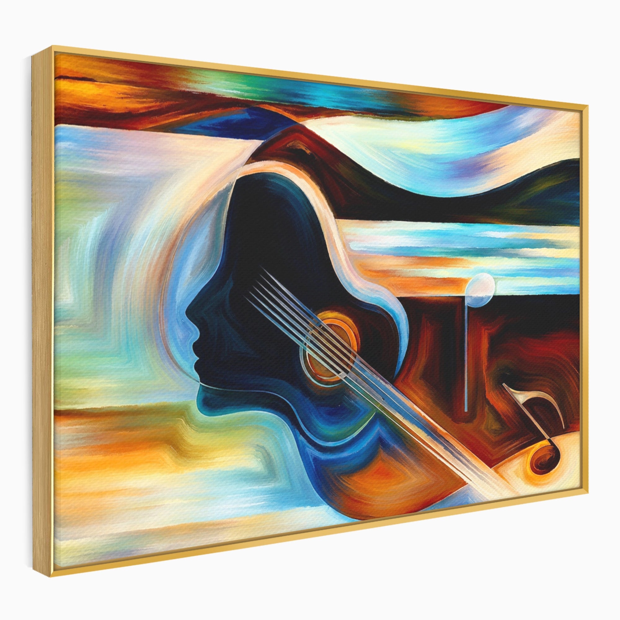 Tablou Canvas Premium LuxCanva® R1001, Armonia Muzicii Abstracte, Muzica, Abstract, Arta, Modern, Living, Dormitor, Culori Vibrante