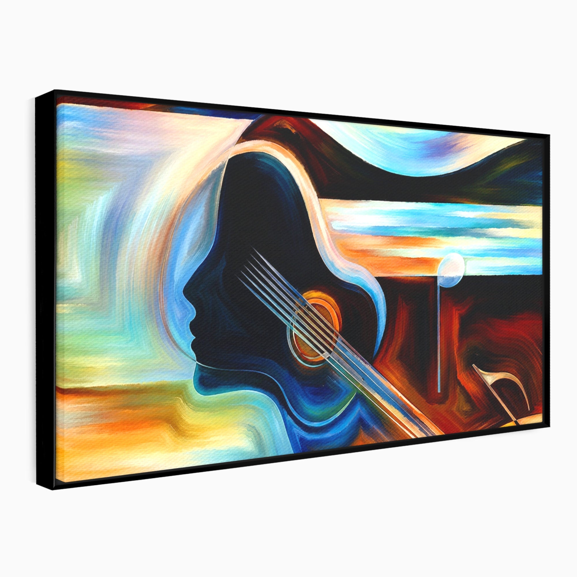Tablou Canvas Premium LuxCanva® R1001, Armonia Muzicii Abstracte, Muzica, Abstract, Arta, Modern, Living, Dormitor, Culori Vibrante