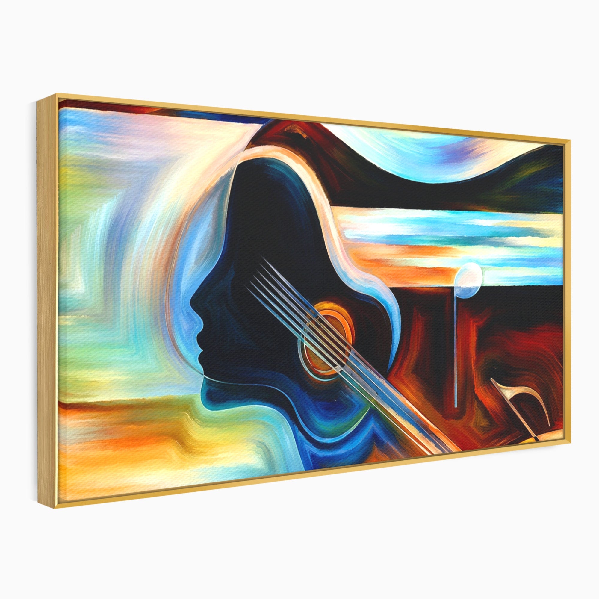 Tablou Canvas Premium LuxCanva® R1001, Armonia Muzicii Abstracte, Muzica, Abstract, Arta, Modern, Living, Dormitor, Culori Vibrante