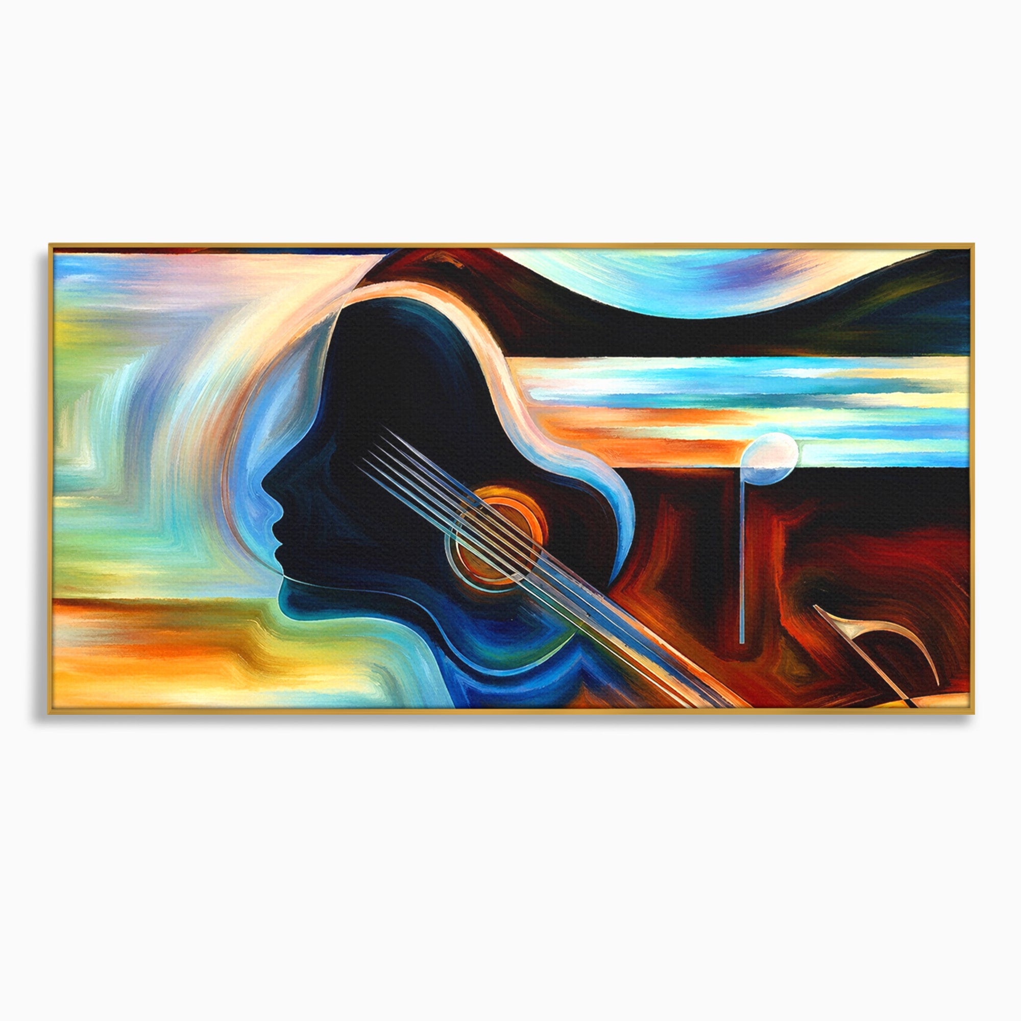 Tablou Canvas Premium LuxCanva® R1001, Armonia Muzicii Abstracte, Muzica, Abstract, Arta, Modern, Living, Dormitor, Culori Vibrante