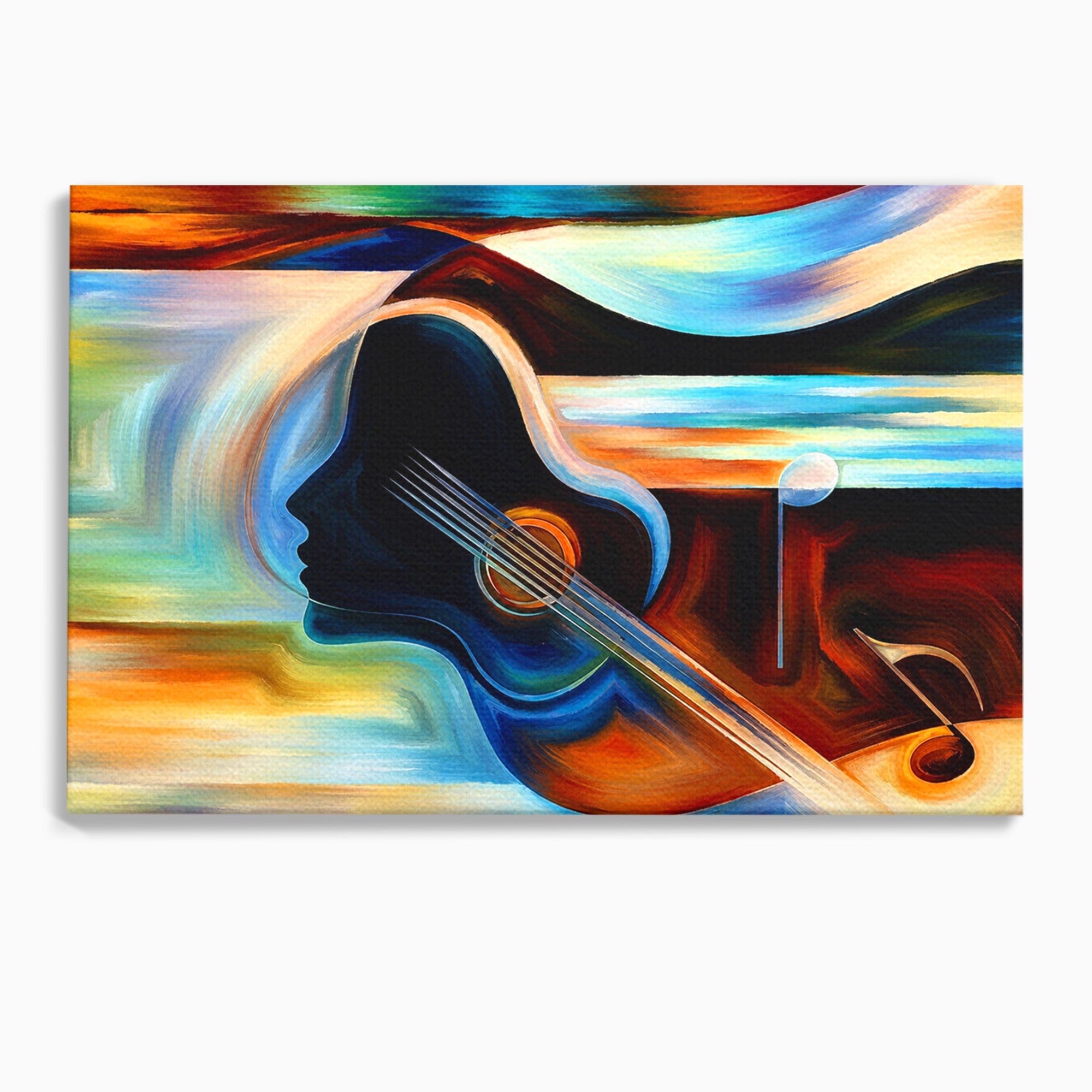 Tablou Canvas Premium LuxCanva® R1001, Armonia Muzicii Abstracte, Muzica, Abstract, Arta, Modern, Living, Dormitor, Culori Vibrante