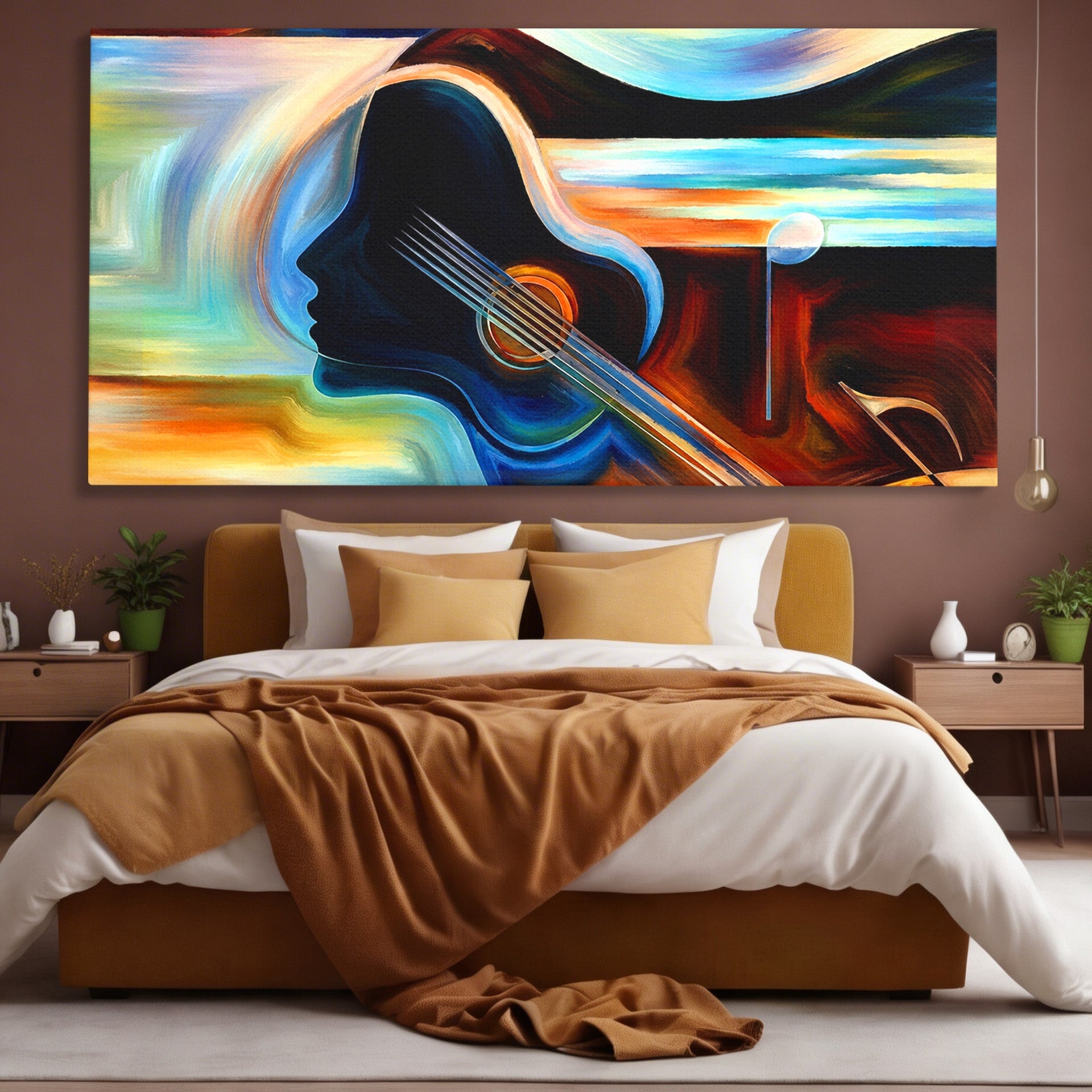 Tablou Canvas Premium LuxCanva® R1001, Armonia Muzicii Abstracte, Muzica, Abstract, Arta, Modern, Living, Dormitor, Culori Vibrante