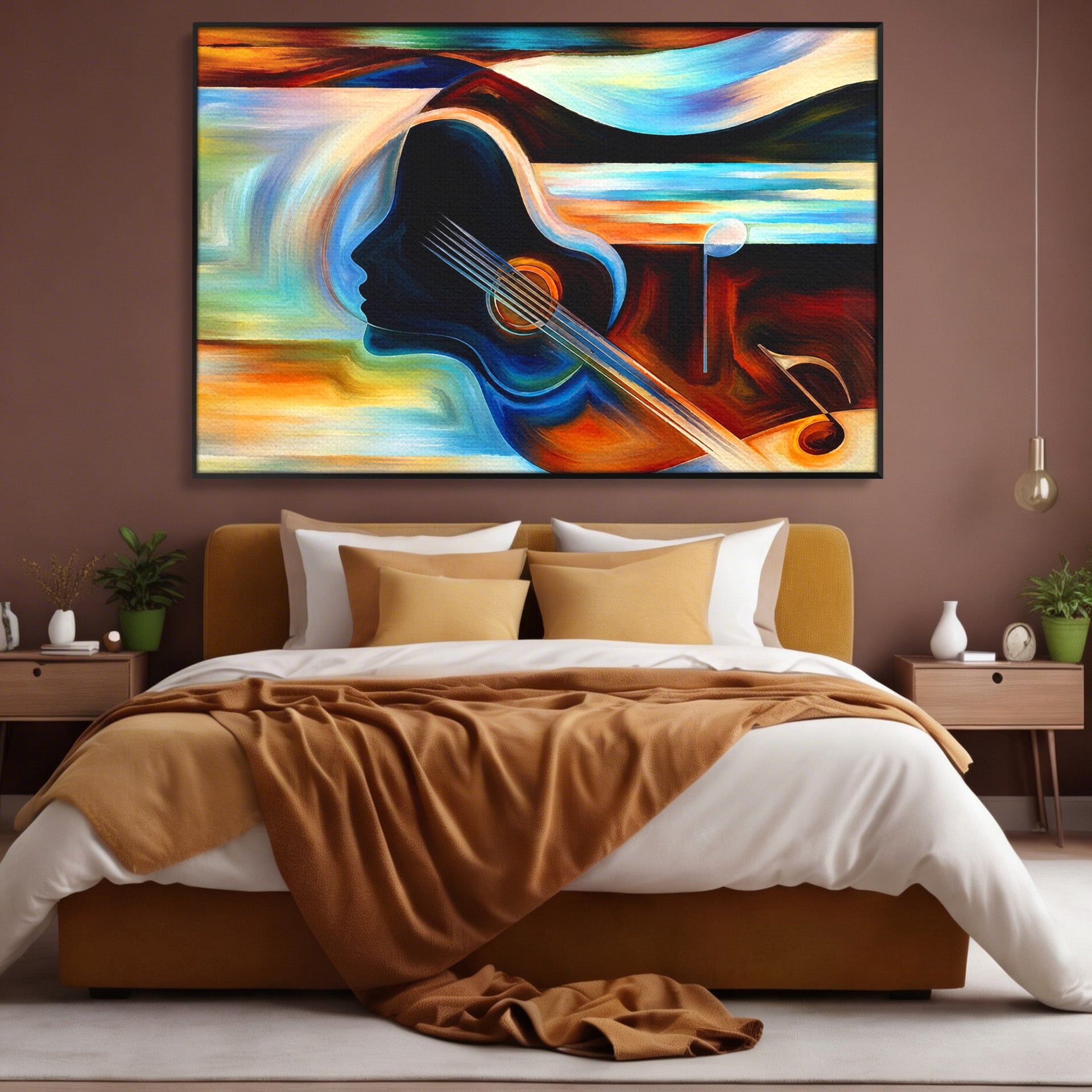 Tablou Canvas Premium LuxCanva® R1001, Armonia Muzicii Abstracte, Muzica, Abstract, Arta, Modern, Living, Dormitor, Culori Vibrante