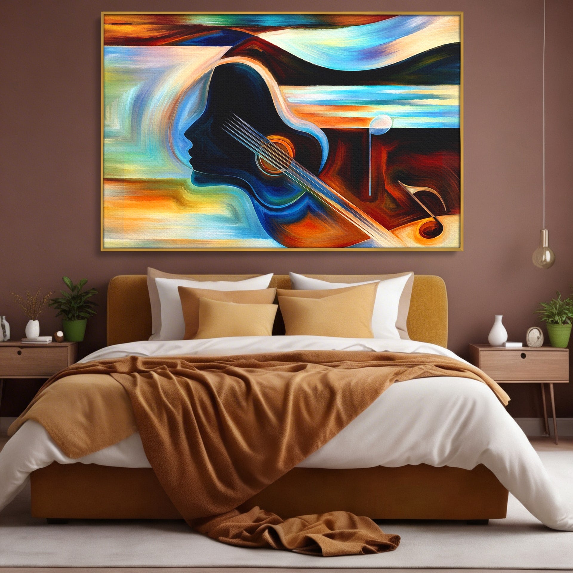 Tablou Canvas Premium LuxCanva® R1001, Armonia Muzicii Abstracte, Muzica, Abstract, Arta, Modern, Living, Dormitor, Culori Vibrante