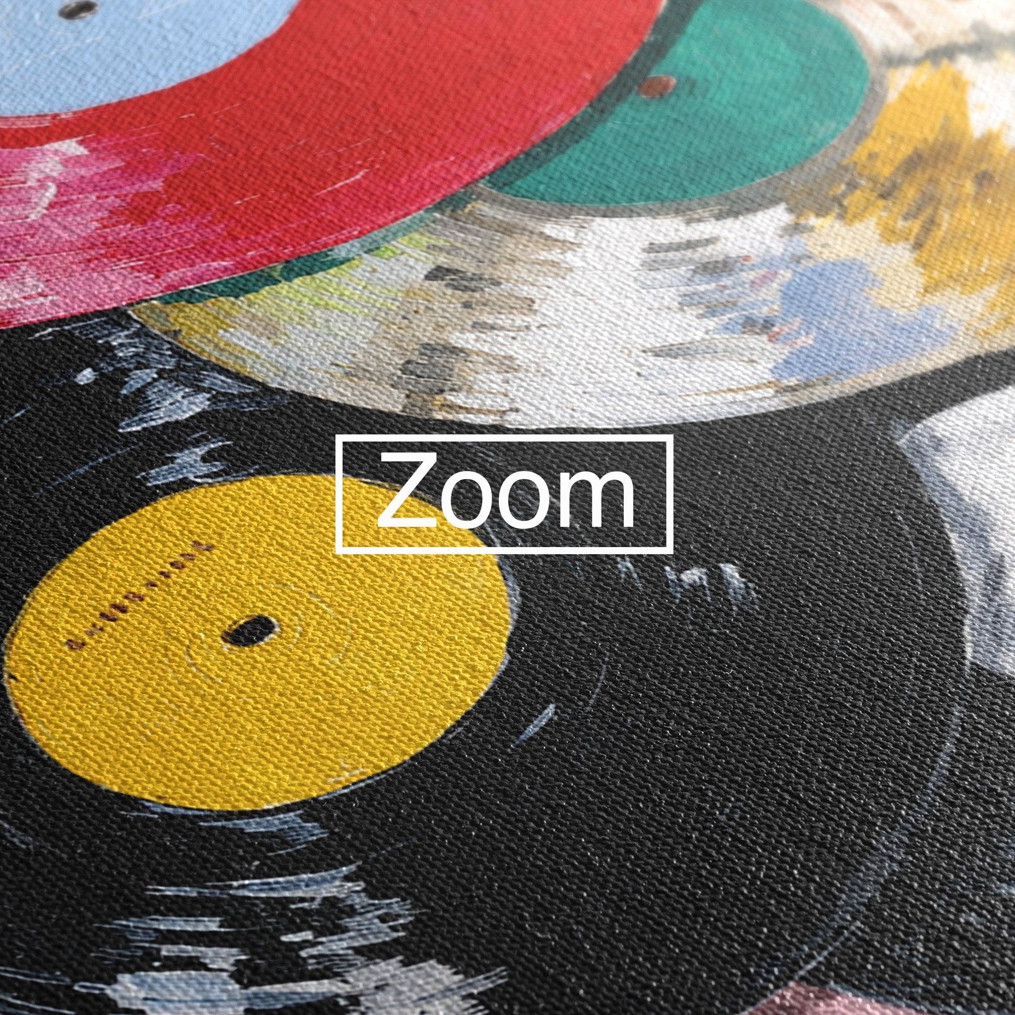 Tablou Canvas Premium LuxCanva® R1007, Viniluri Retro, Viniluri, Muzica, Retro, Arta, Living, Culori Vibrante