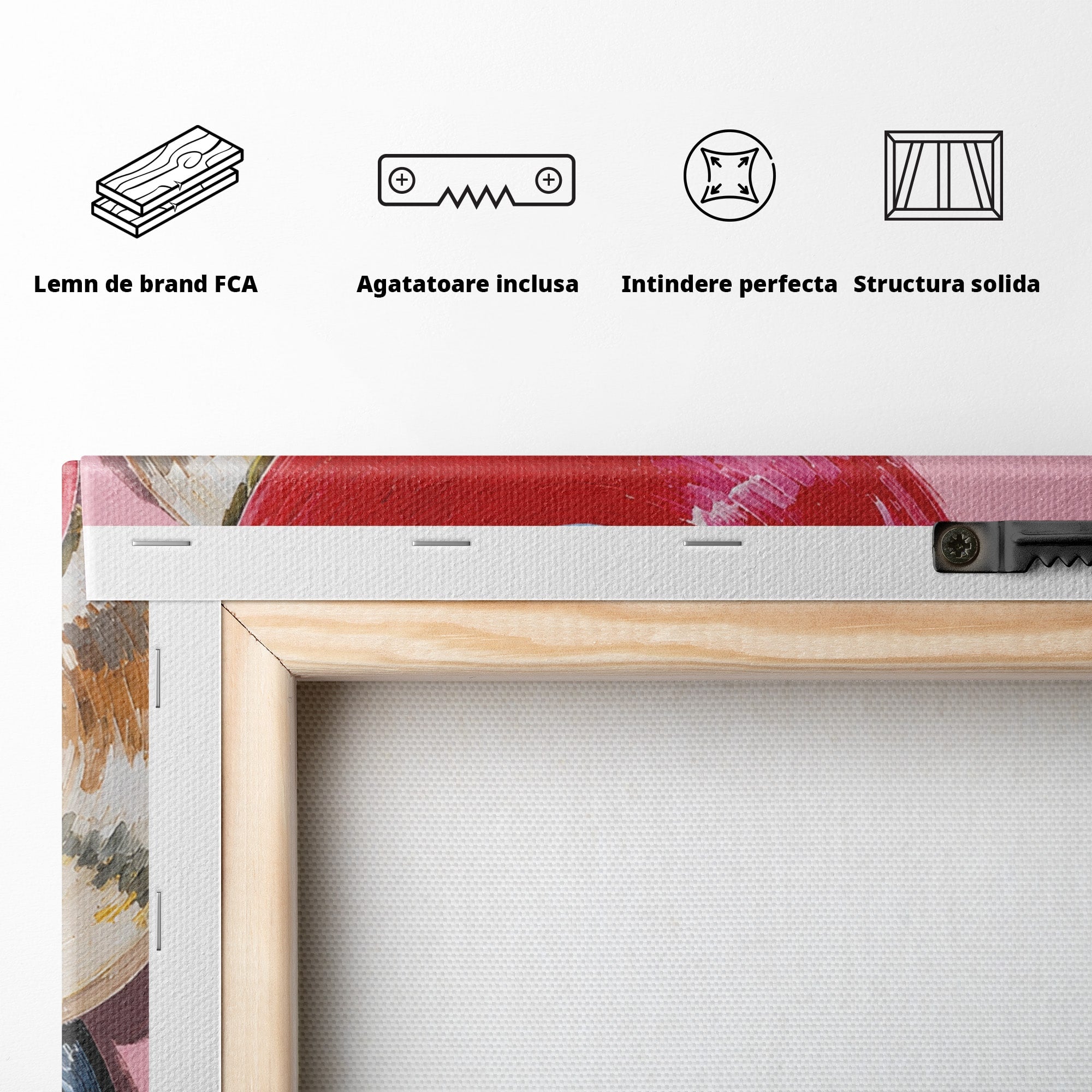 Tablou Canvas Premium LuxCanva® R1007, Viniluri Retro, Viniluri, Muzica, Retro, Arta, Living, Culori Vibrante