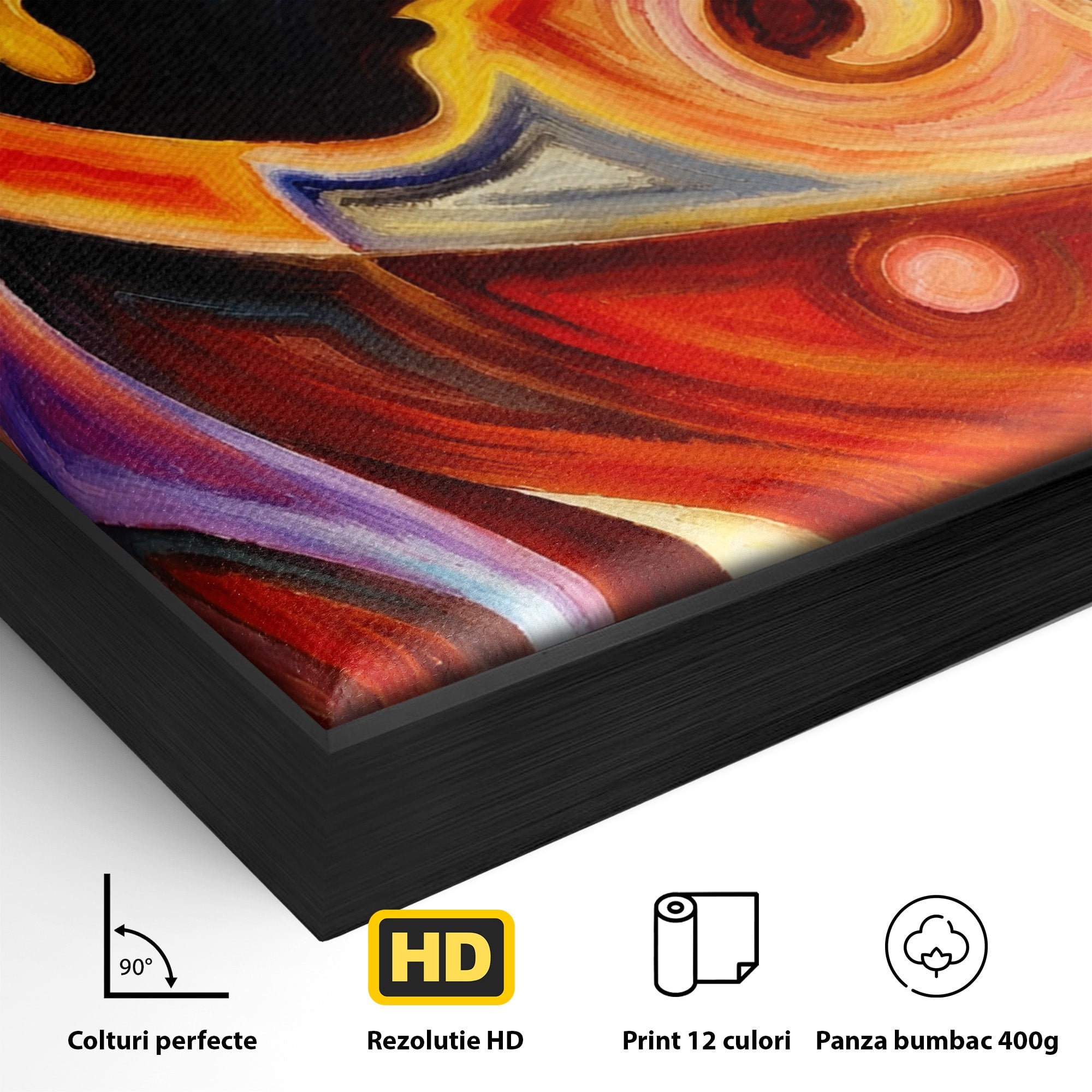 Tablou Canvas Premium LuxCanva® R1008, Fata Si Muzica, Fata, Muzica, Abstract, Arta, Living, Culori Vibrante