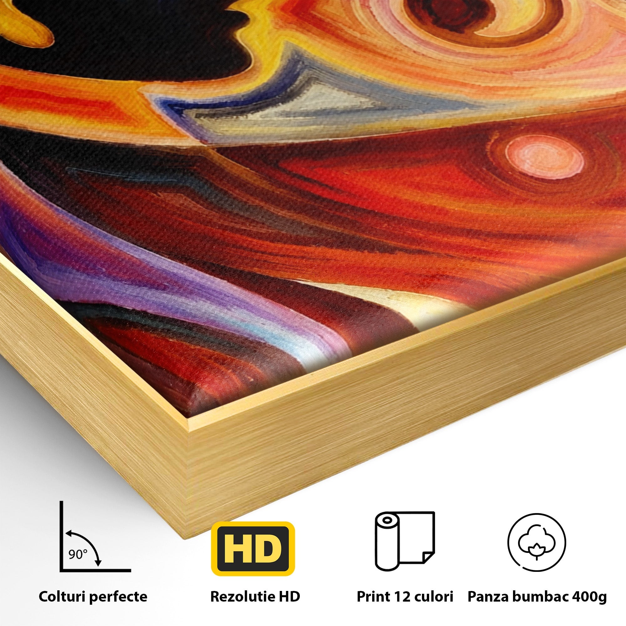 Tablou Canvas Premium LuxCanva® R1008, Fata Si Muzica, Fata, Muzica, Abstract, Arta, Living, Culori Vibrante