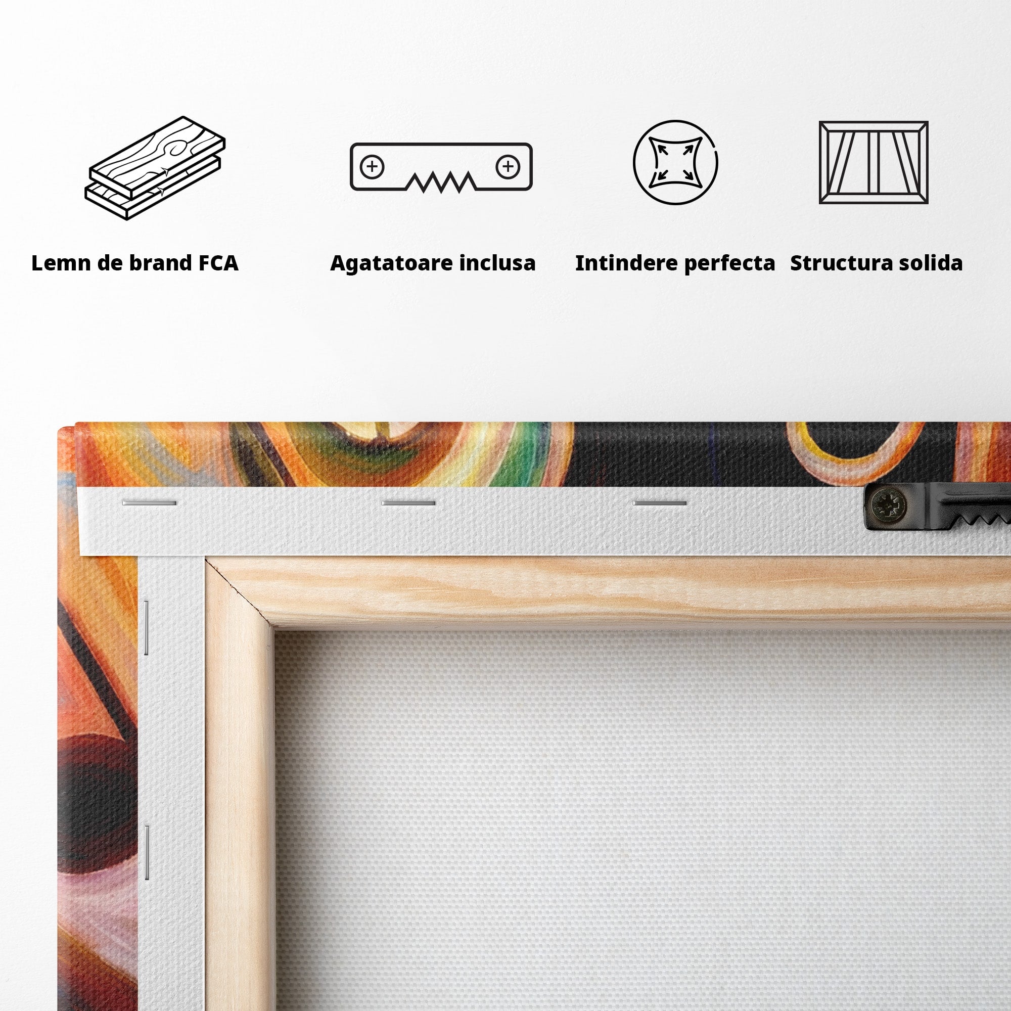Tablou Canvas Premium LuxCanva® R1008, Fata Si Muzica, Fata, Muzica, Abstract, Arta, Living, Culori Vibrante