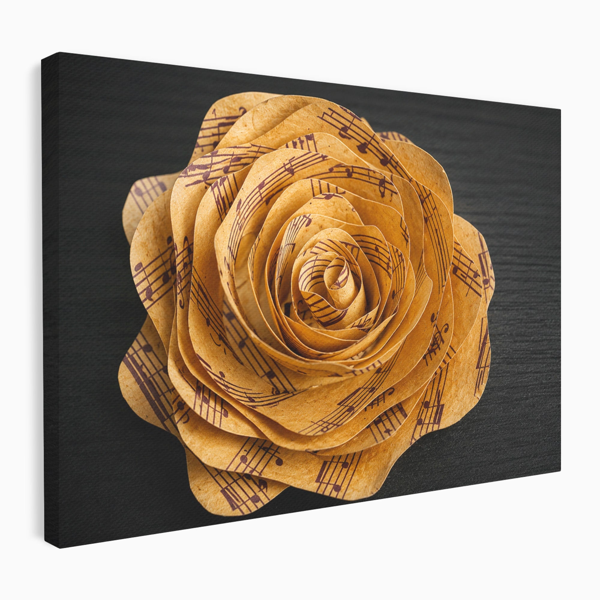 Tablou Canvas Premium LuxCanva® R1012, Trandafir Muzical, Trandafir, Muzica, Arta, Birou, Dormitor, Culori Vibrante