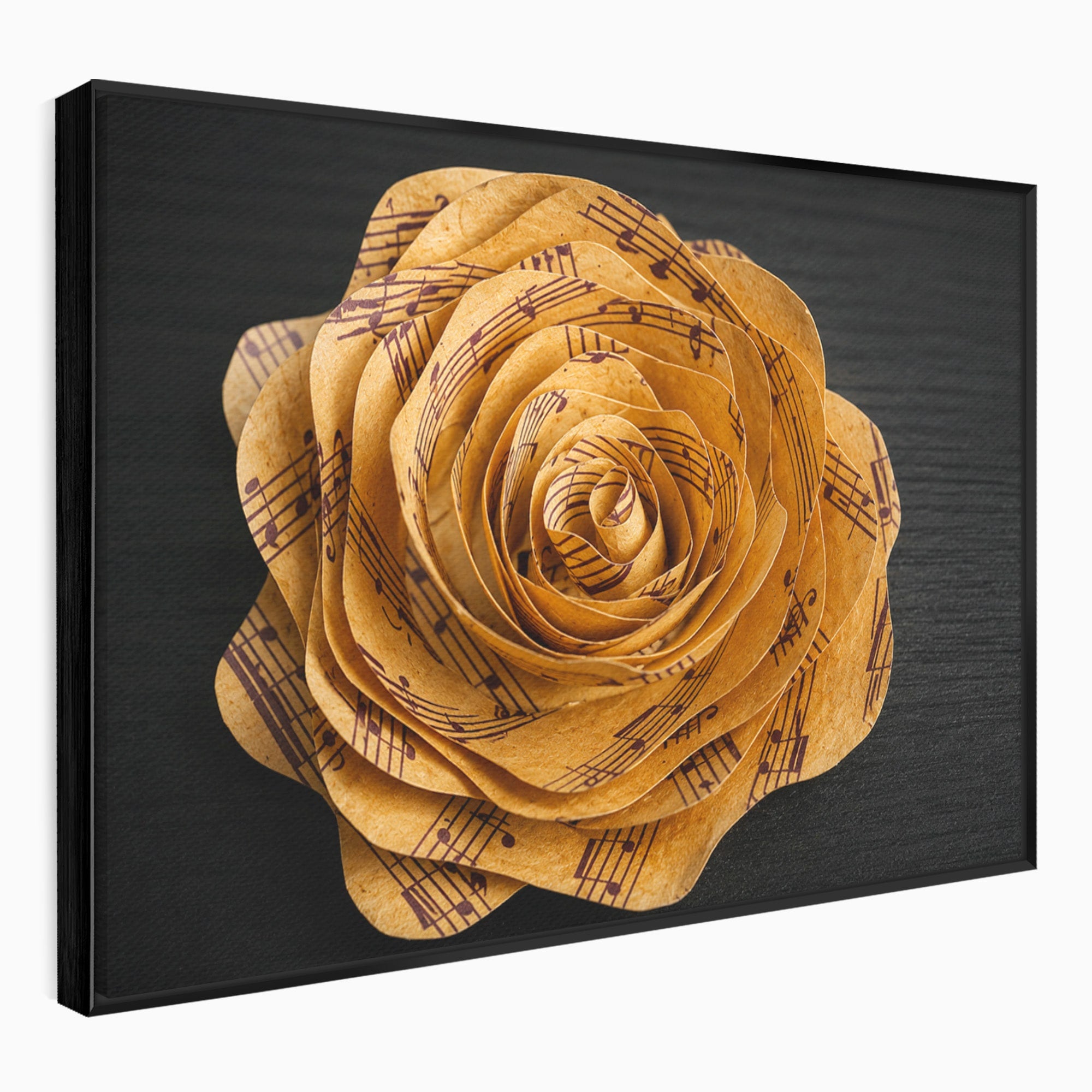 Tablou Canvas Premium LuxCanva® R1012, Trandafir Muzical, Trandafir, Muzica, Arta, Birou, Dormitor, Culori Vibrante