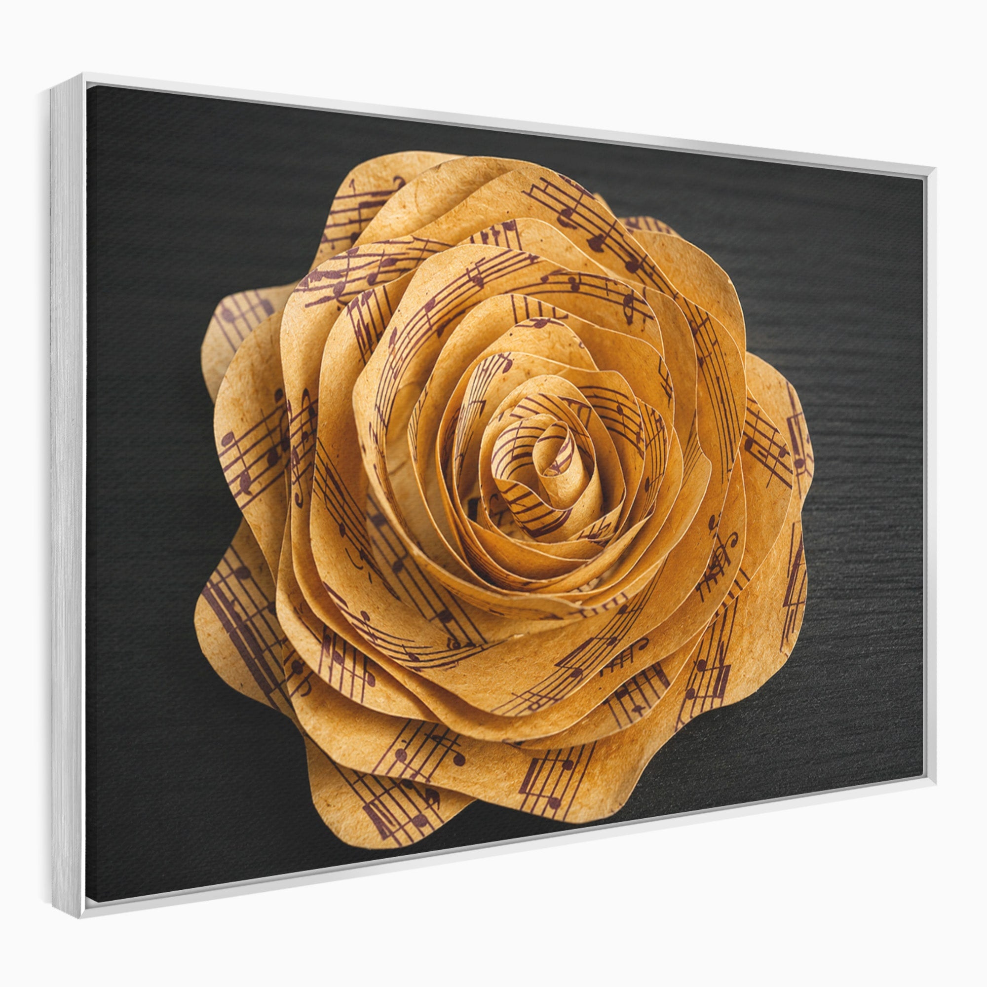 Tablou Canvas Premium LuxCanva® R1012, Trandafir Muzical, Trandafir, Muzica, Arta, Birou, Dormitor, Culori Vibrante