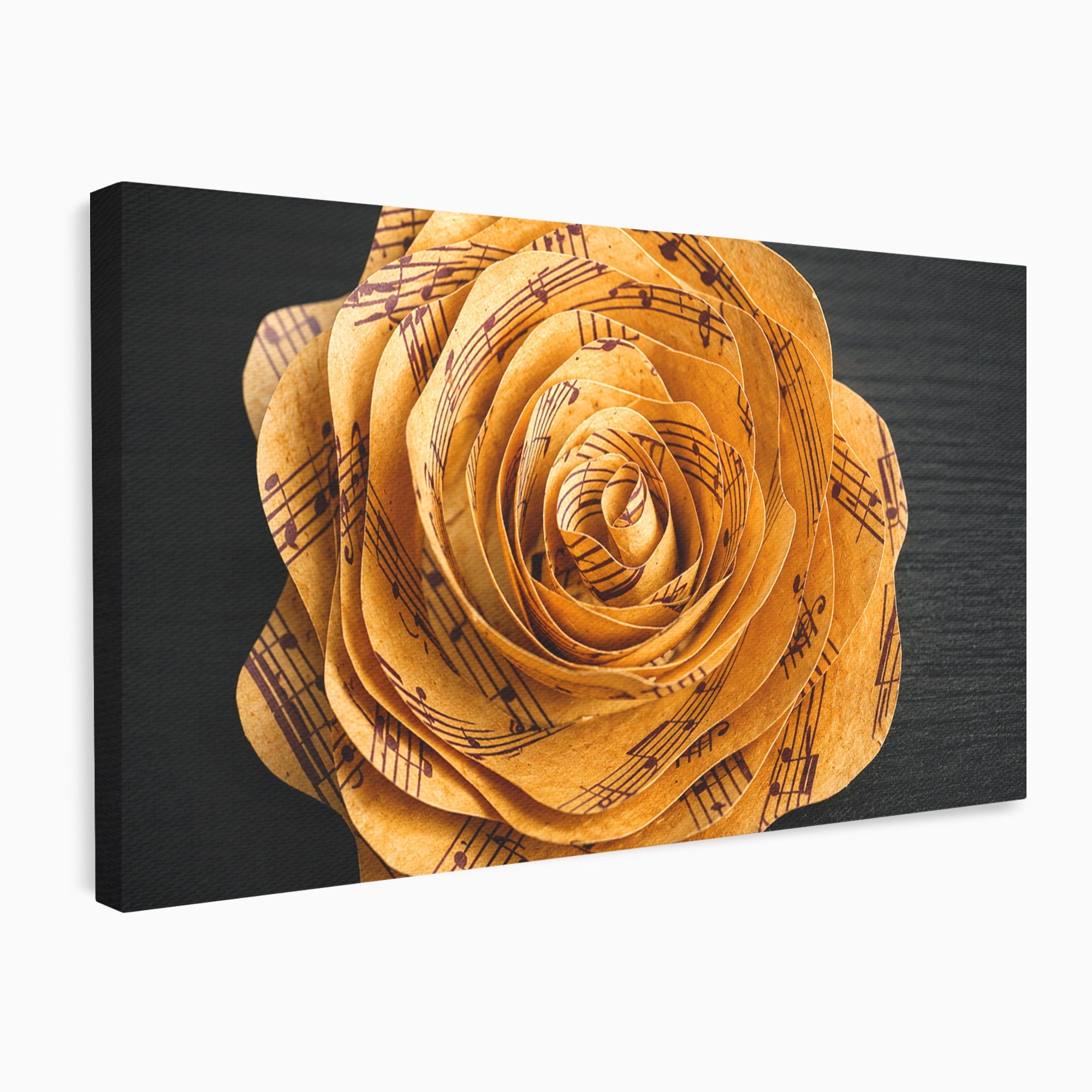 Tablou Canvas Premium LuxCanva® R1012, Trandafir Muzical, Trandafir, Muzica, Arta, Birou, Dormitor, Culori Vibrante
