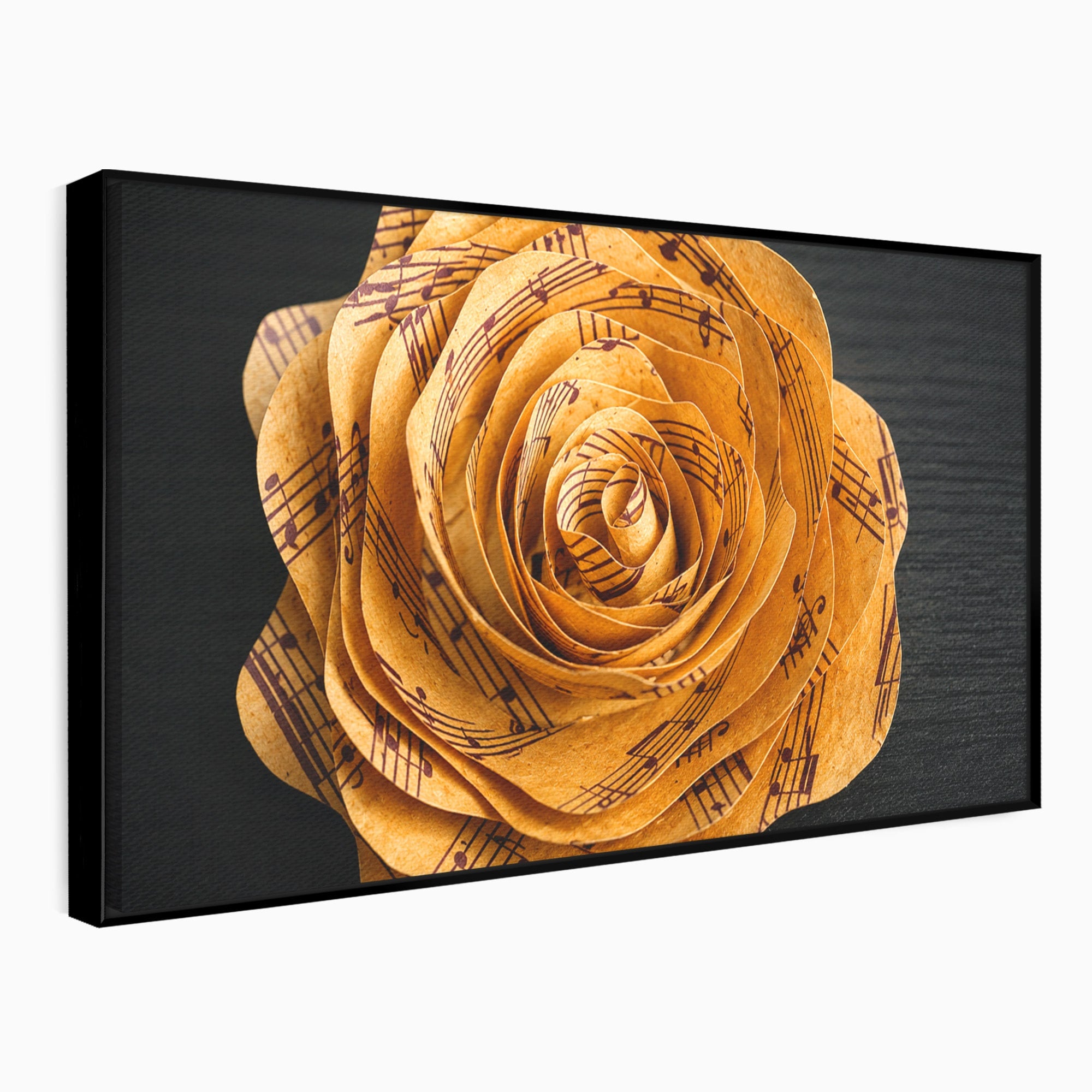 Tablou Canvas Premium LuxCanva® R1012, Trandafir Muzical, Trandafir, Muzica, Arta, Birou, Dormitor, Culori Vibrante