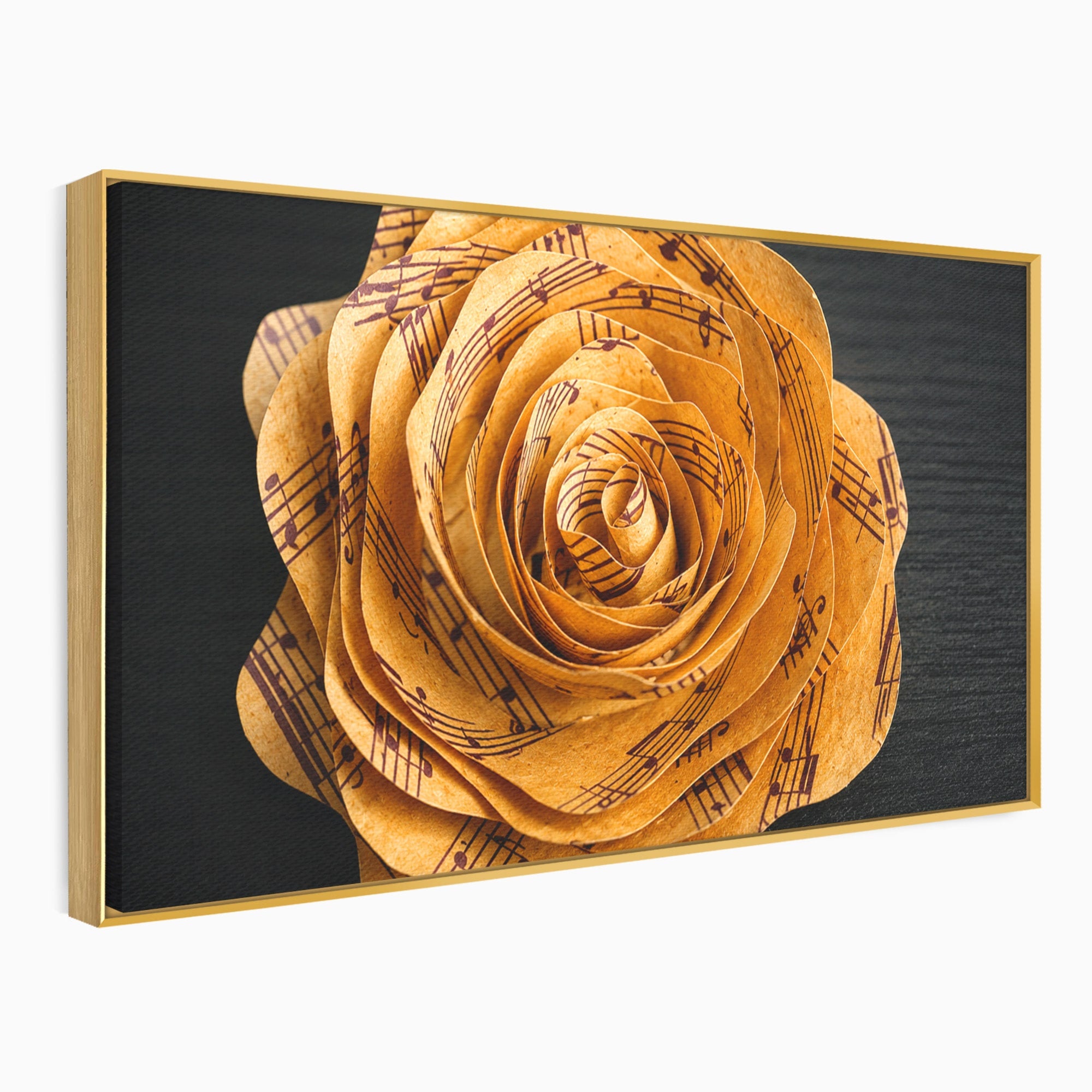 Tablou Canvas Premium LuxCanva® R1012, Trandafir Muzical, Trandafir, Muzica, Arta, Birou, Dormitor, Culori Vibrante
