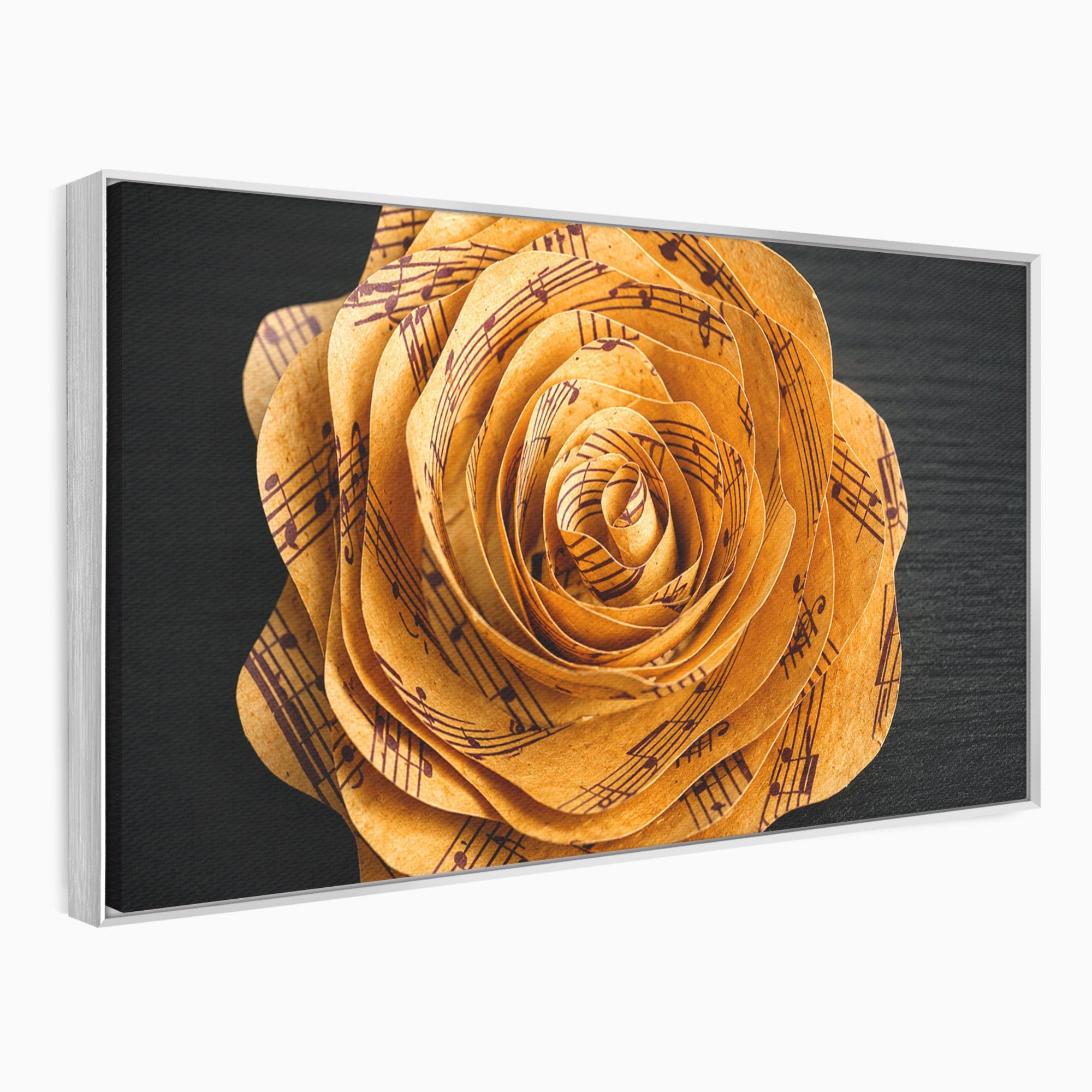 Tablou Canvas Premium LuxCanva® R1012, Trandafir Muzical, Trandafir, Muzica, Arta, Birou, Dormitor, Culori Vibrante