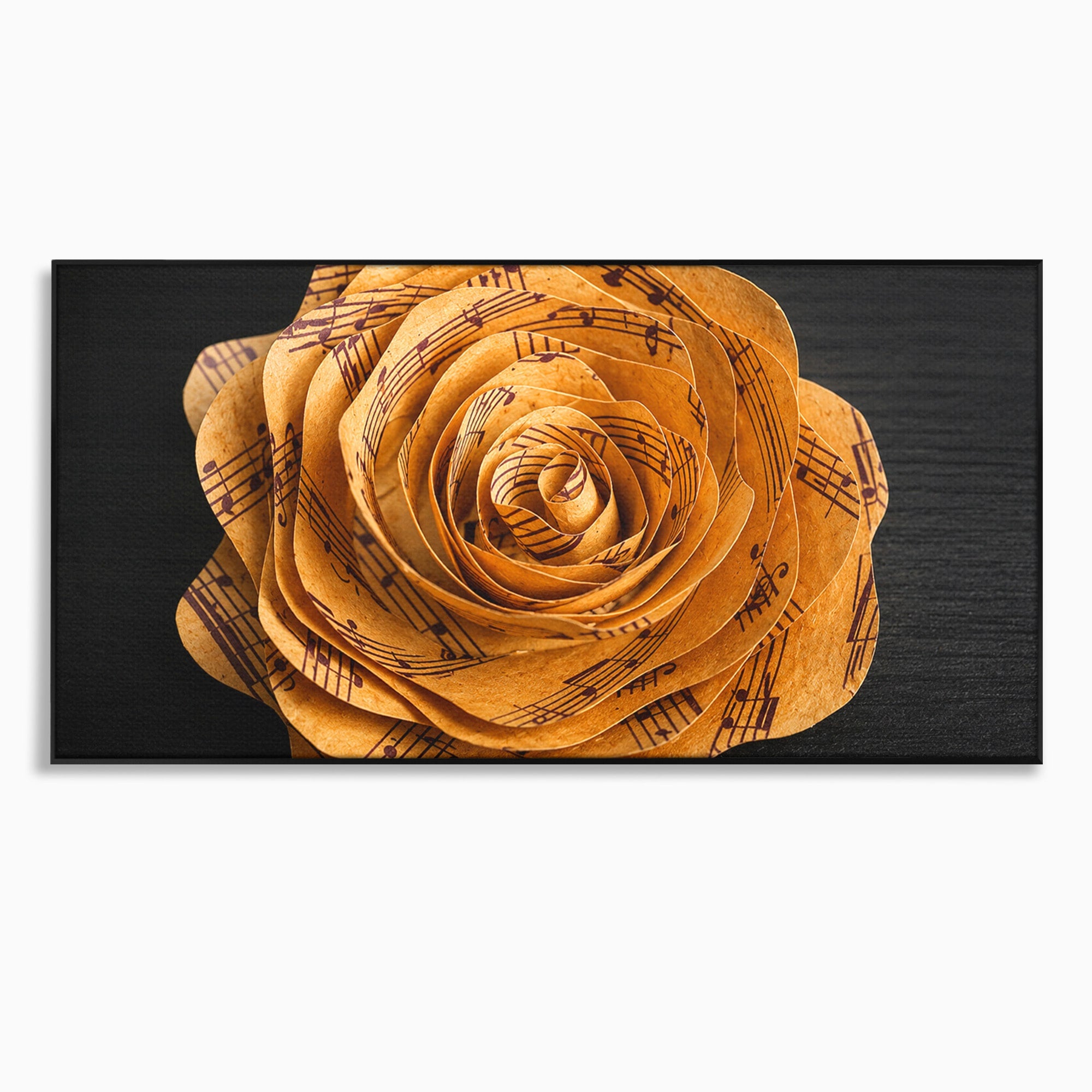 Tablou Canvas Premium LuxCanva® R1012, Trandafir Muzical, Trandafir, Muzica, Arta, Birou, Dormitor, Culori Vibrante