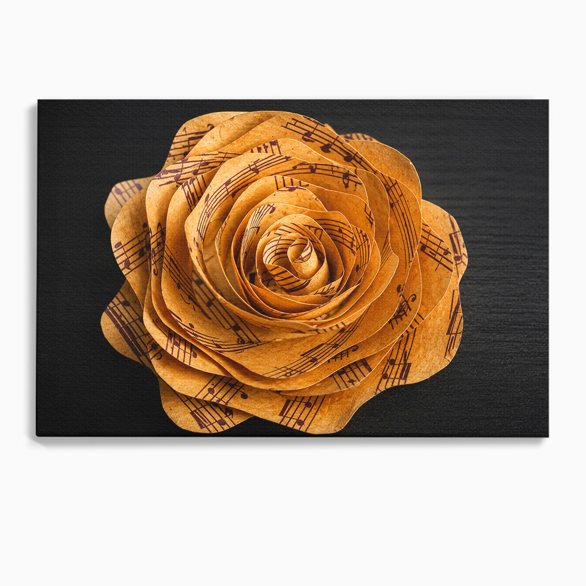 Tablou Canvas Premium LuxCanva® R1012, Trandafir Muzical, Trandafir, Muzica, Arta, Birou, Dormitor, Culori Vibrante